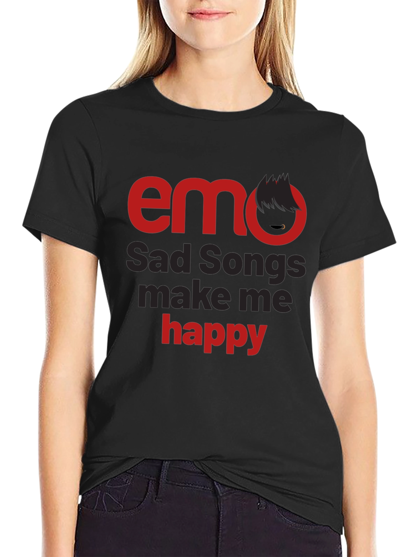 Emo Sad Songs T-Shirt - Make Me Happy