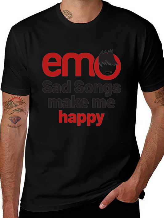 Emo Sad Songs T-Shirt - Make Me Happy