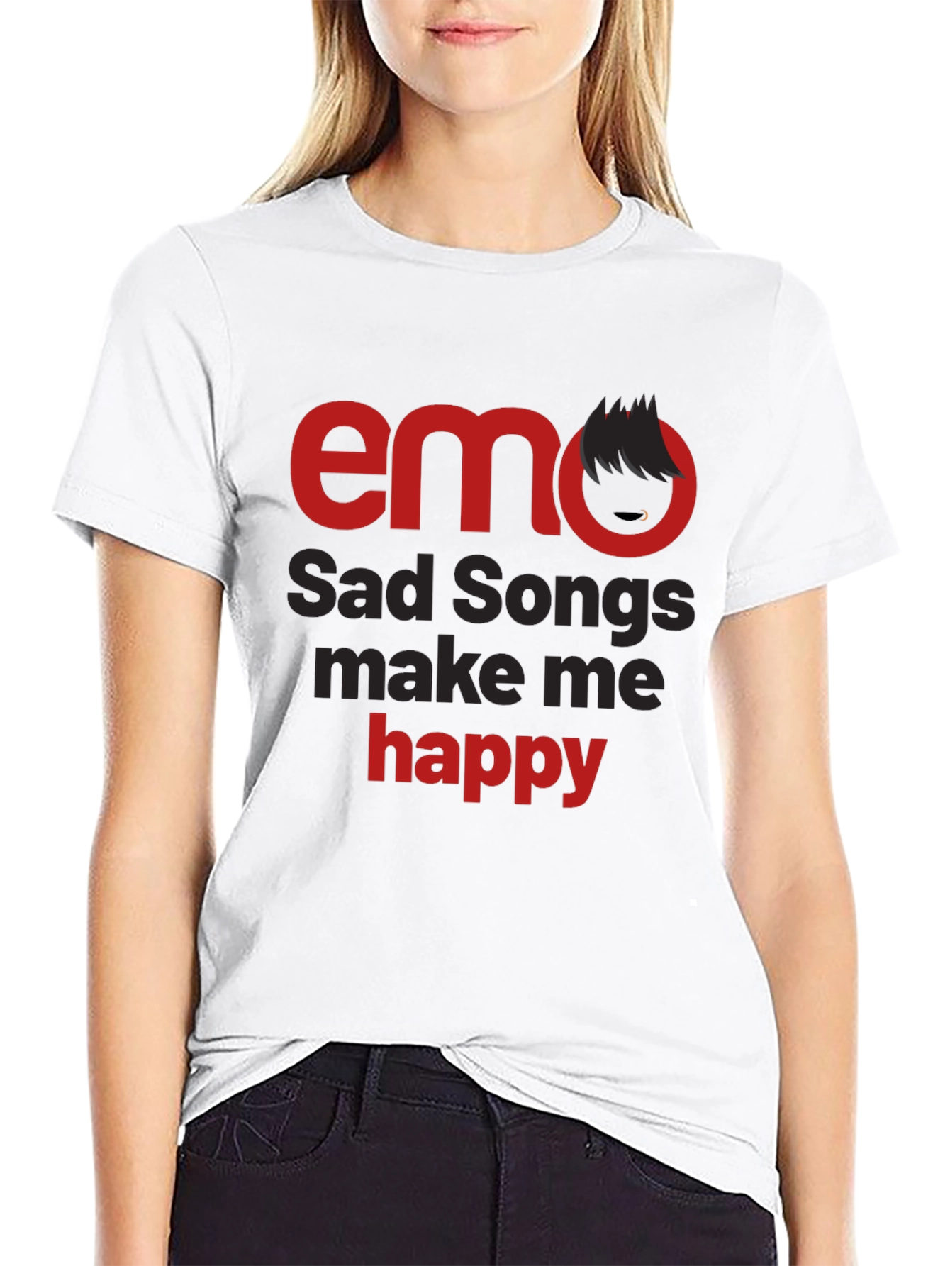 Emo Sad Songs T-Shirt - Make Me Happy