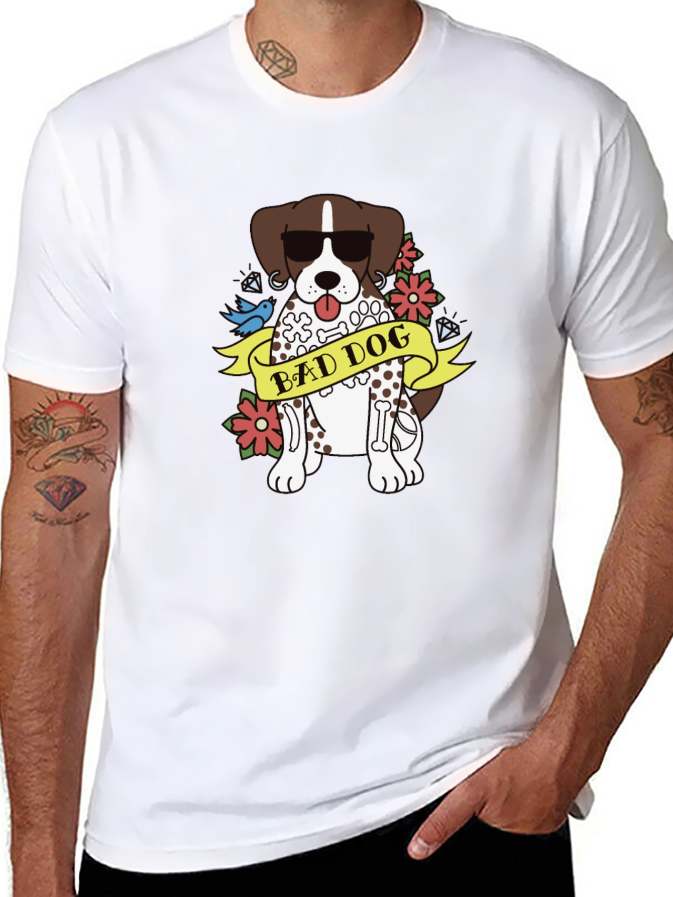 Bad Dog Graphic Tee - Unisex Black T-Shirt