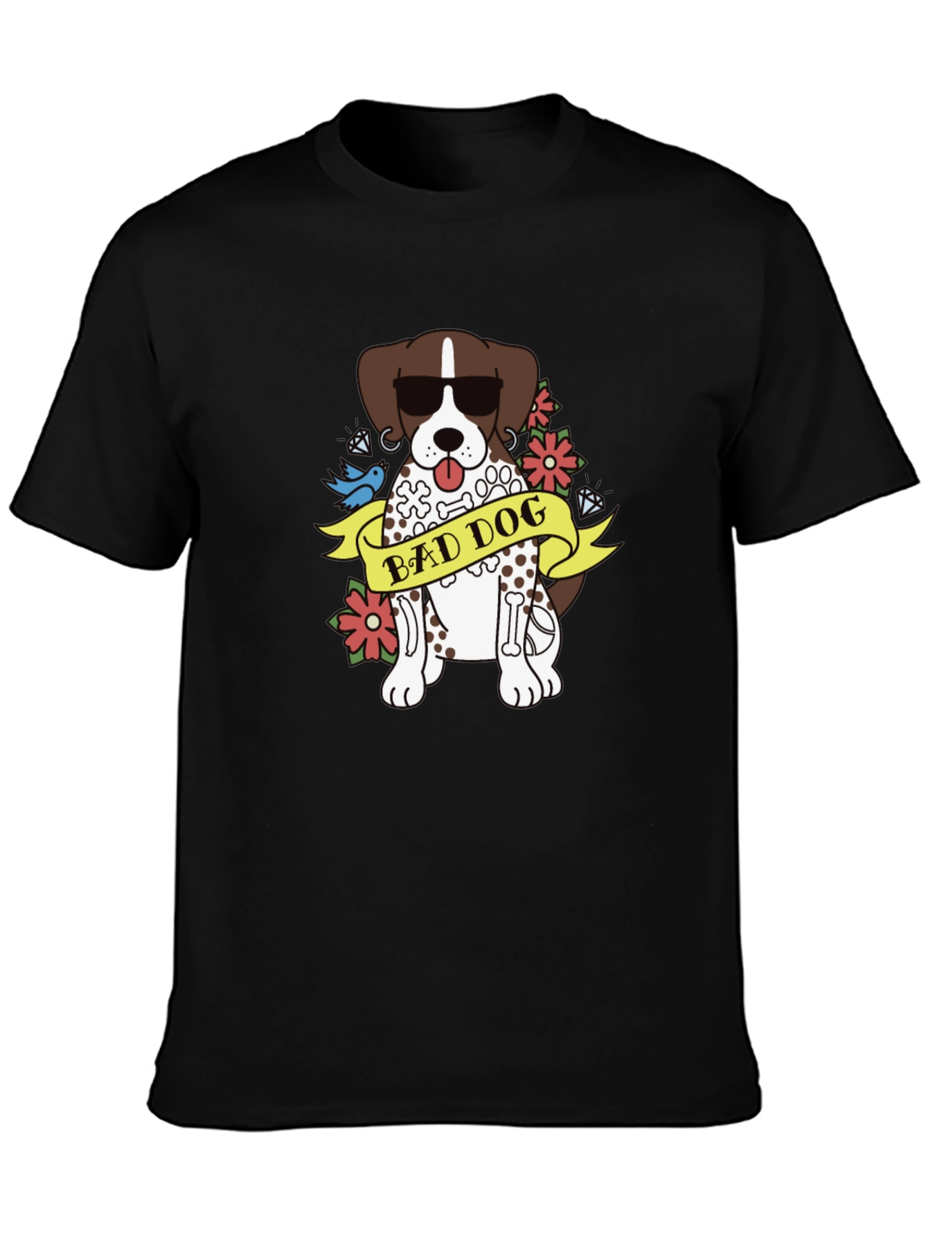 Bad Dog Graphic Tee - Unisex Black T-Shirt