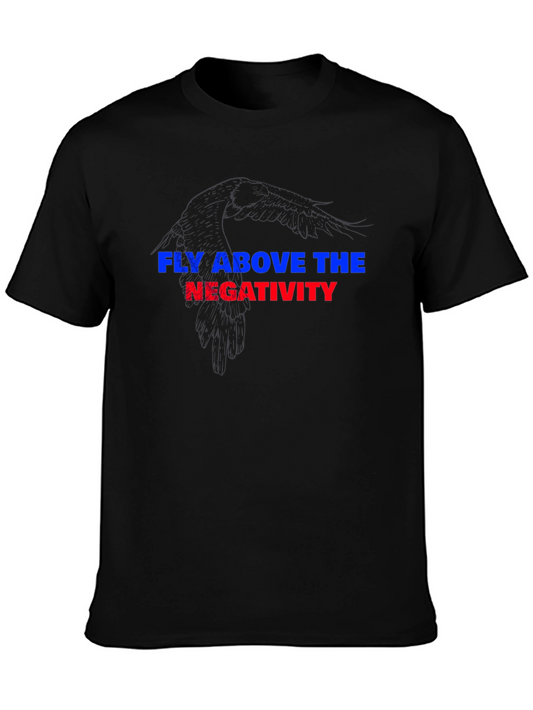 Fly Above Negativity Black Graphic Tee