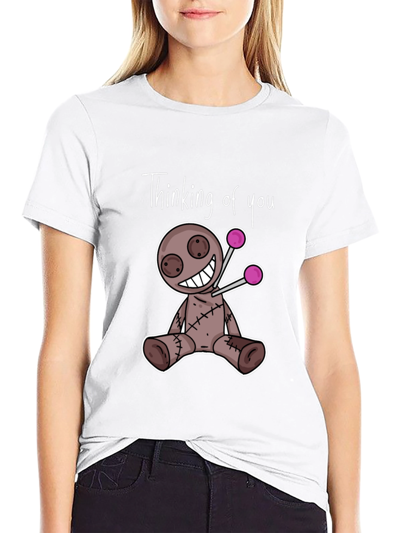 Thinking of You Voodoo Doll Graphic T-Shirt