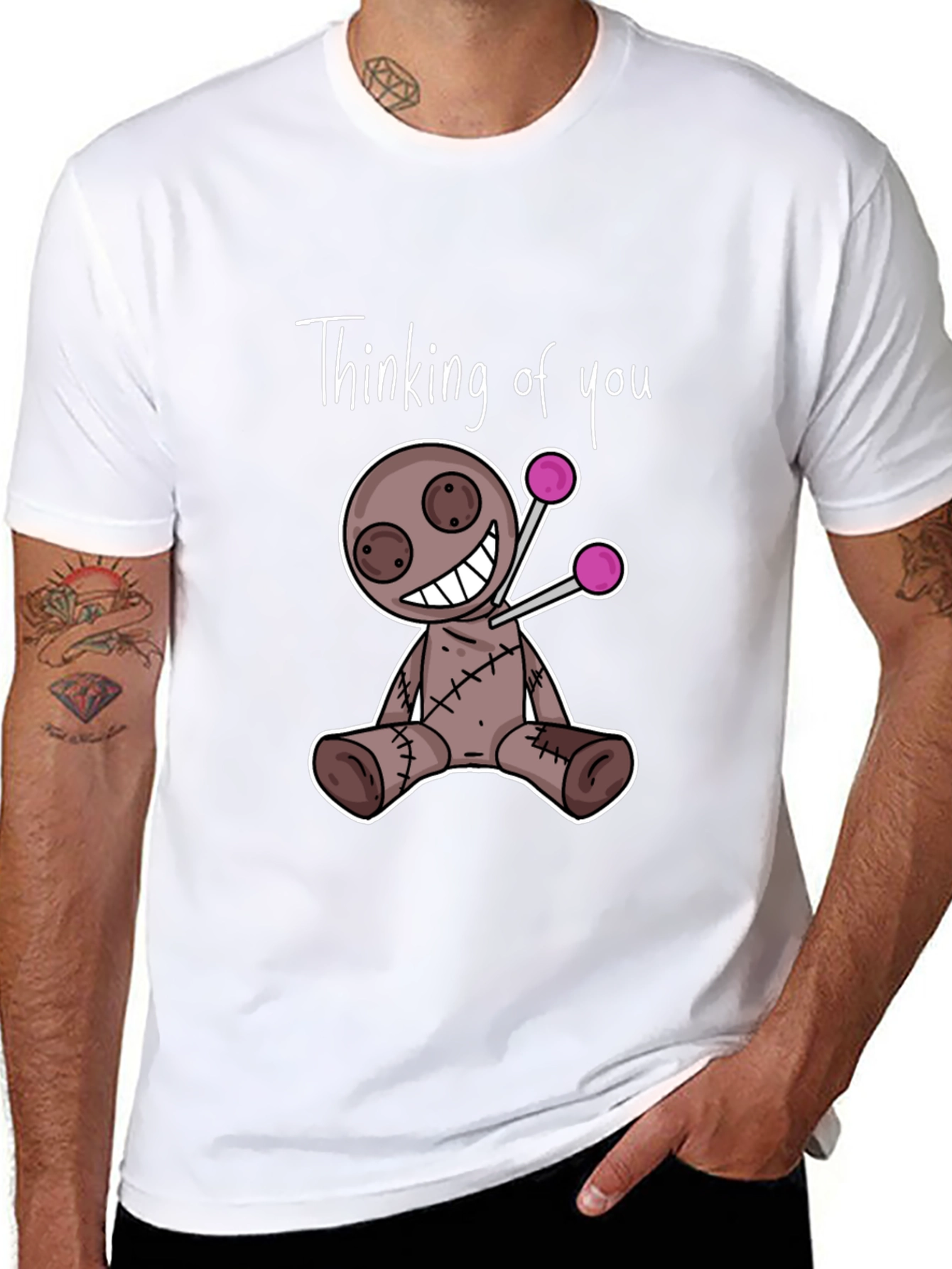Thinking of You Voodoo Doll Graphic T-Shirt