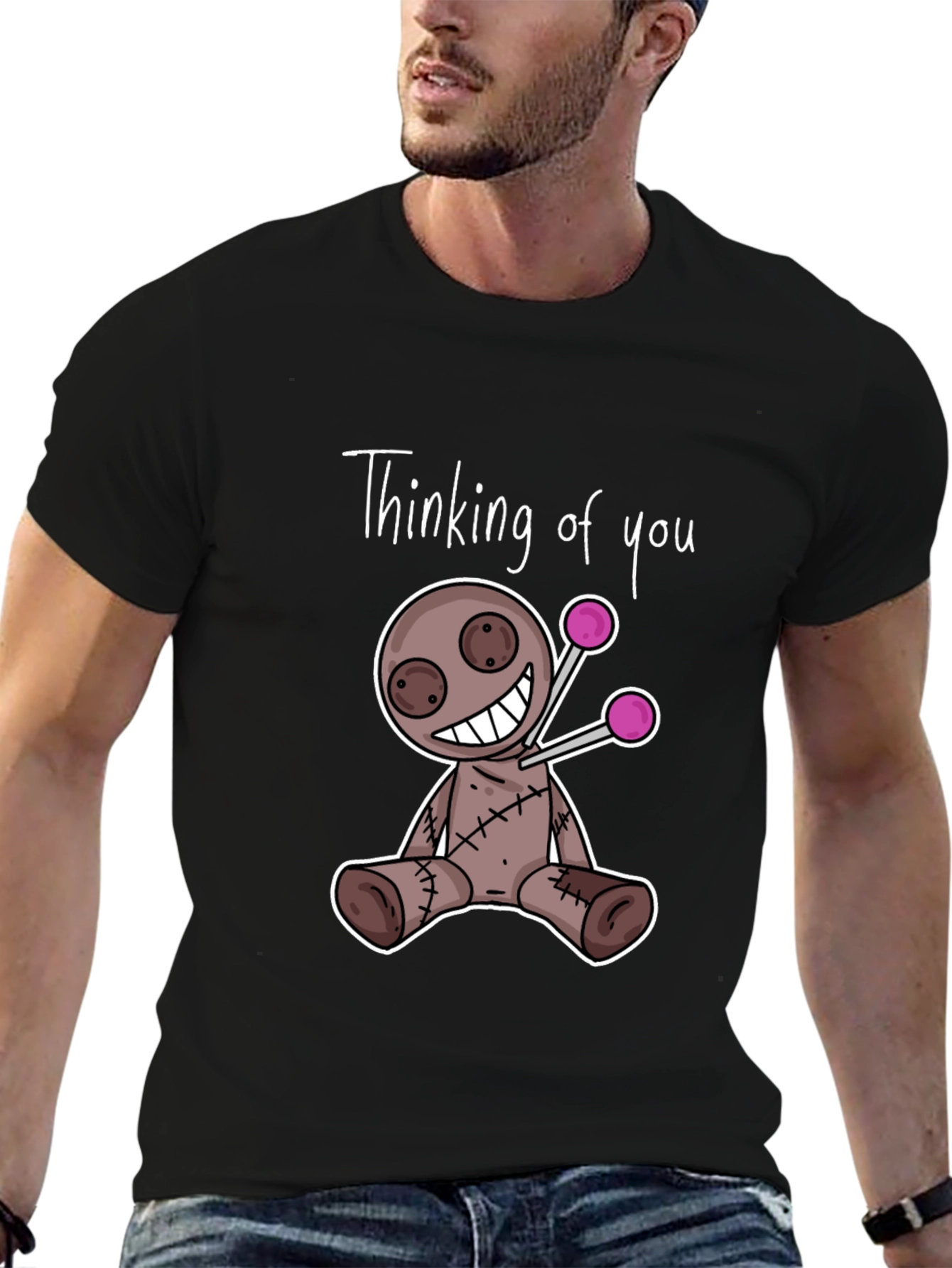 Thinking of You Voodoo Doll Graphic T-Shirt