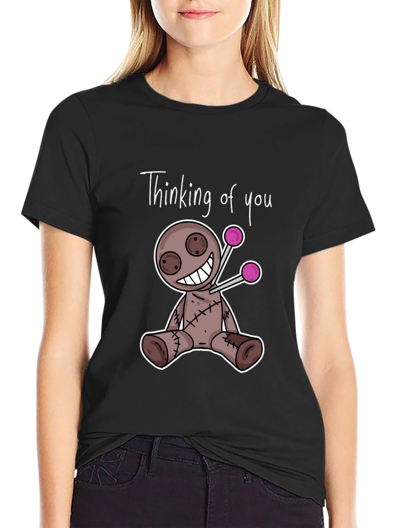 Thinking of You Voodoo Doll Graphic T-Shirt