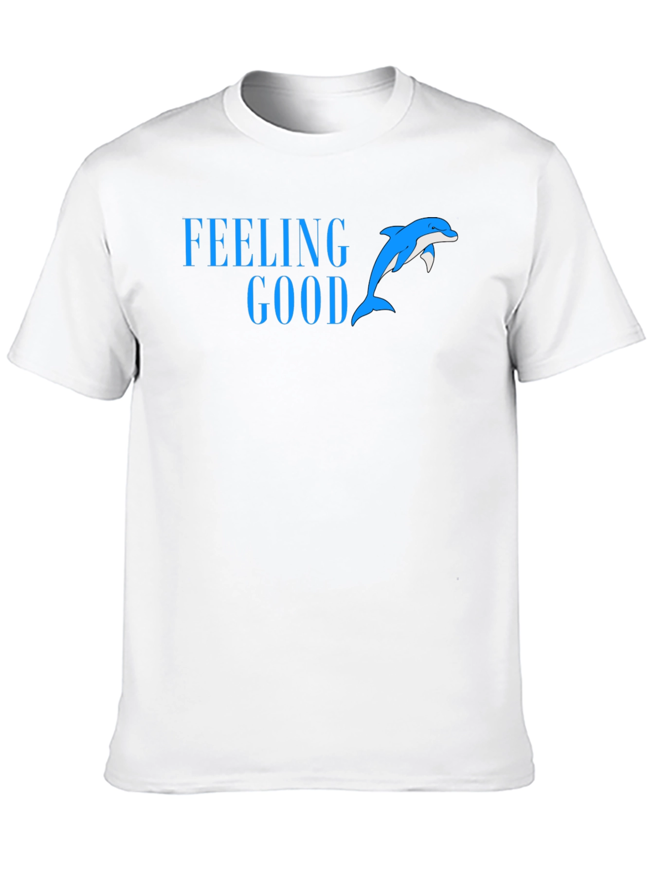 Feeling Good Dolphin Tee - Black Cotton Blend
