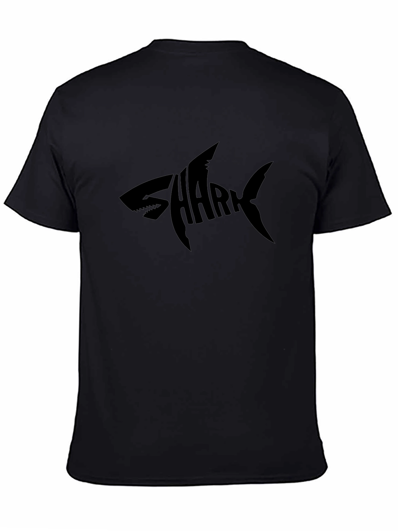 Shark Typography Black Graphic Tee
