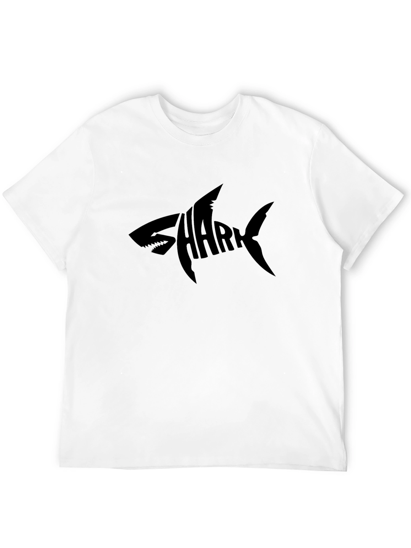Shark Typography Black Graphic Tee