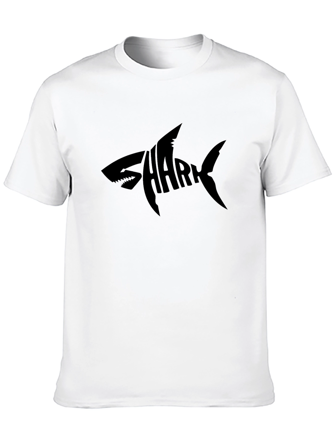 Shark Typography Black Graphic Tee