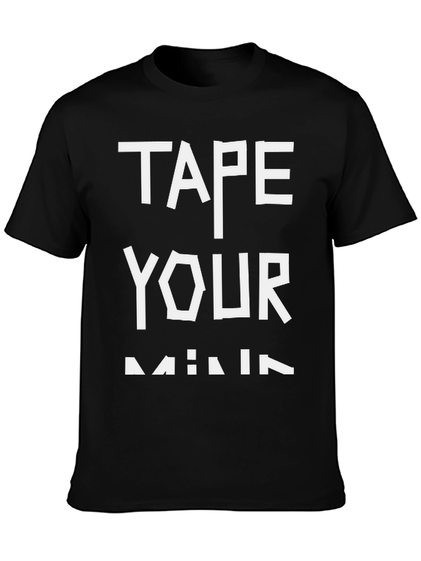 Tape Your Mind Black Graphic Tee