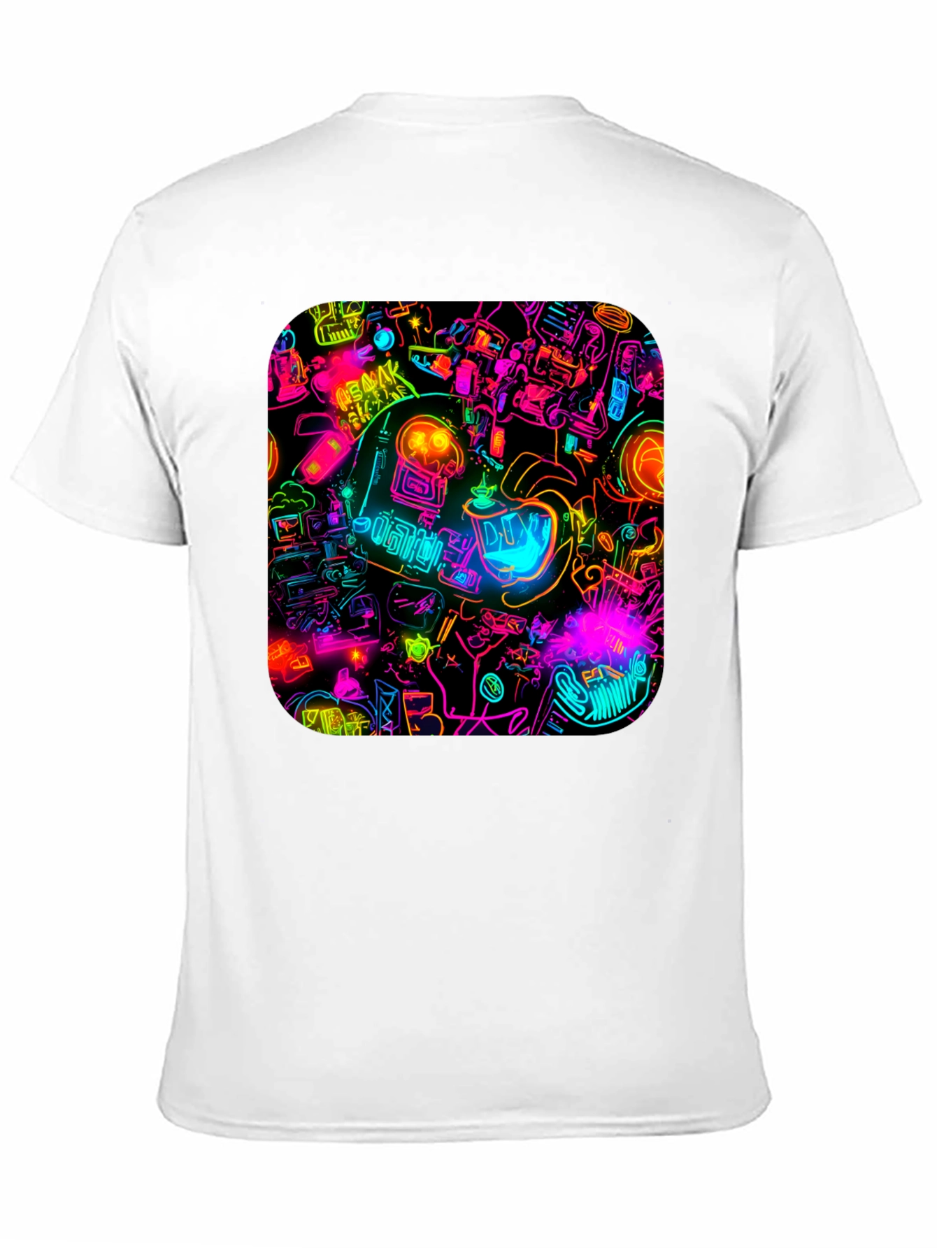 Neon Astronaut T-Shirt - Retro Sci-Fi Design