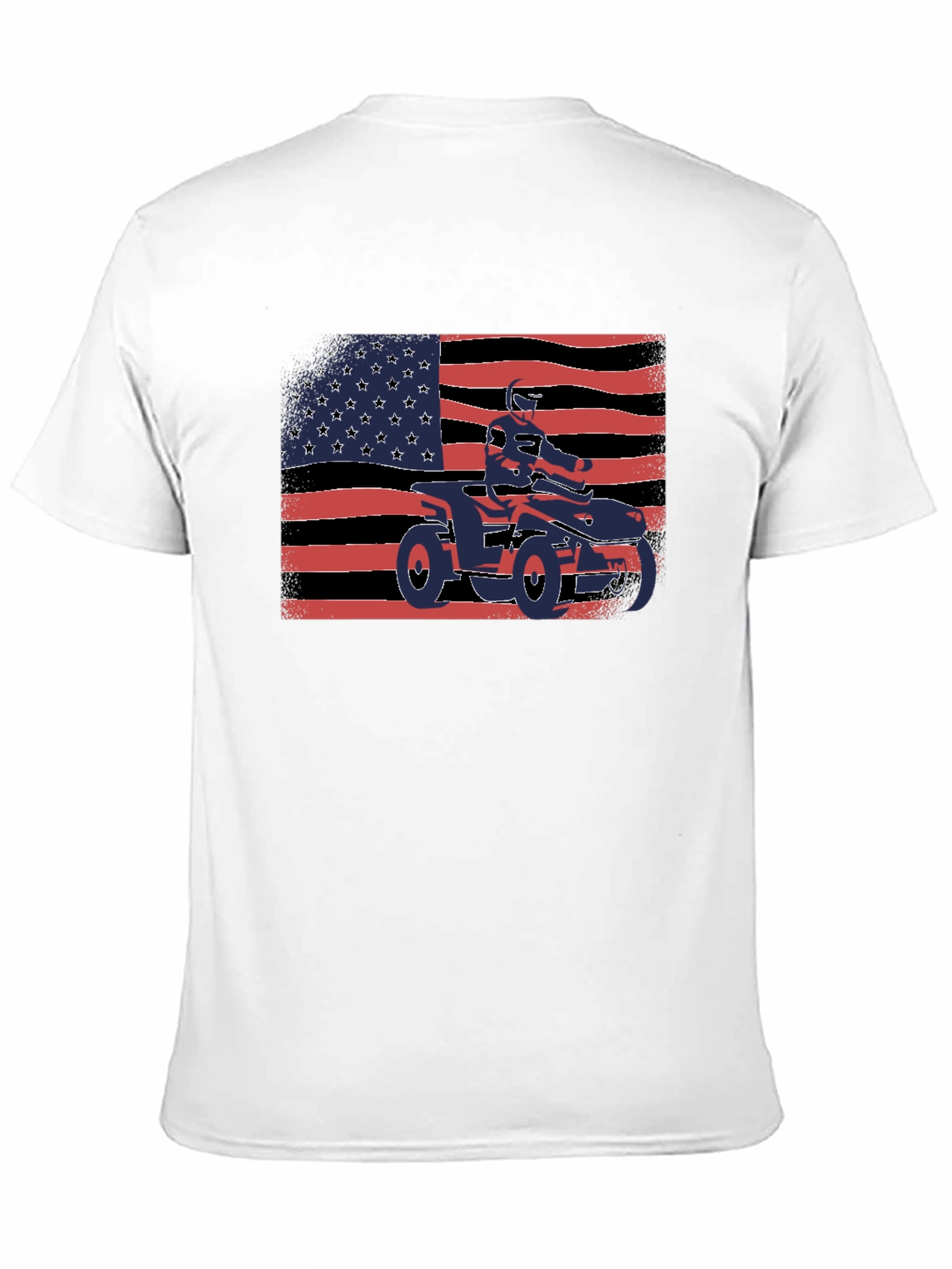Patriotic ATV Rider T-Shirt - USA Flag Graphic Tee