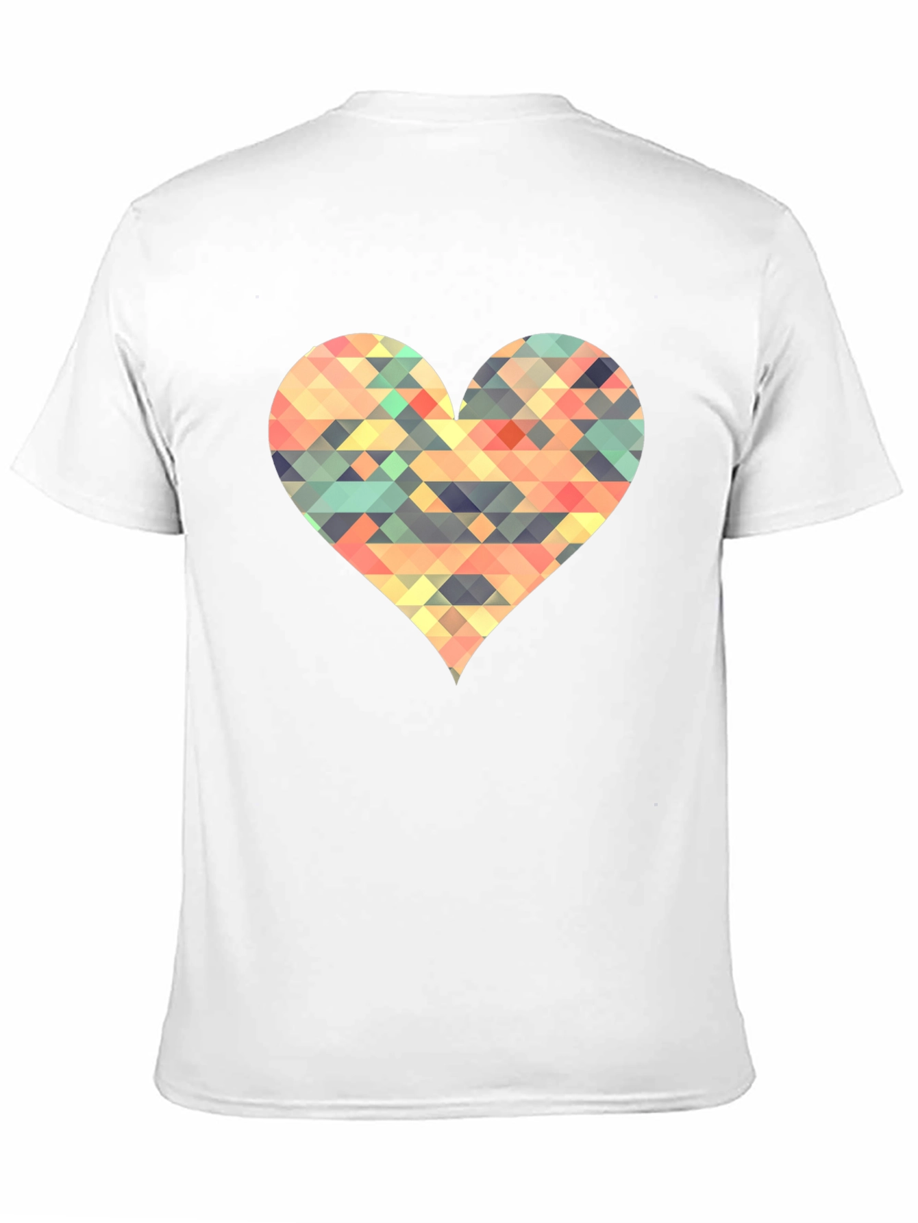 Geometric Heart Black T-Shirt