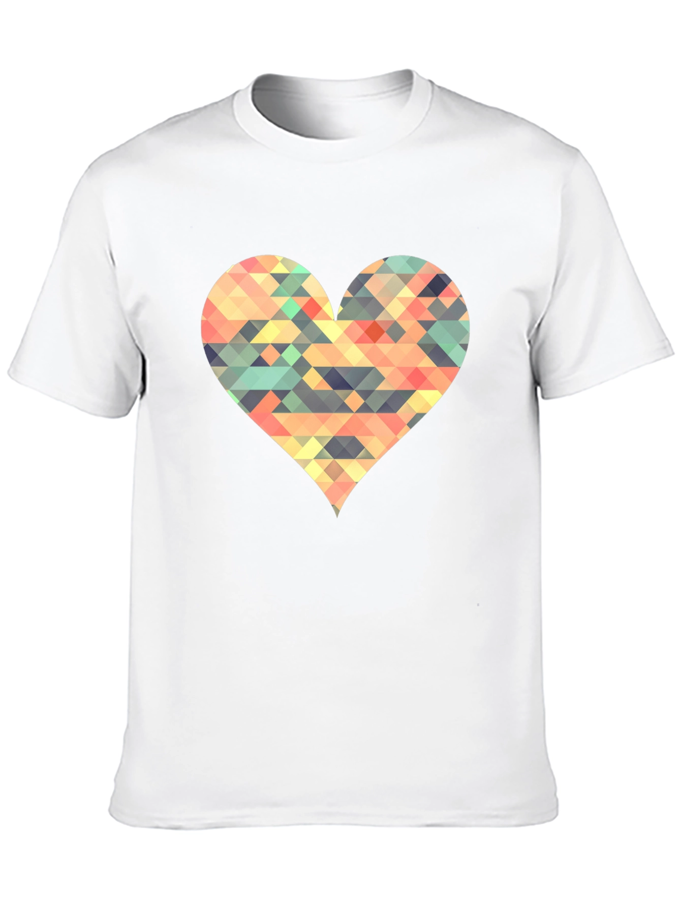 Geometric Heart Black T-Shirt