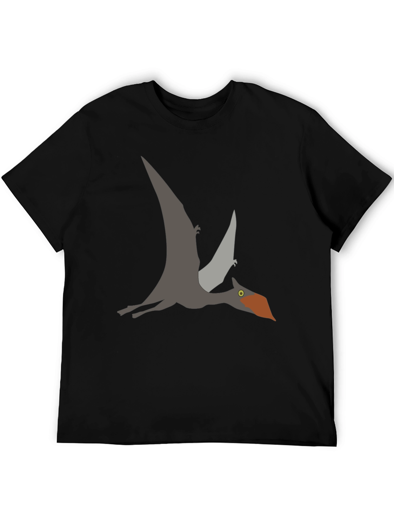 Pterodactyl Graphic Tee - Black Dinosaur Shirt