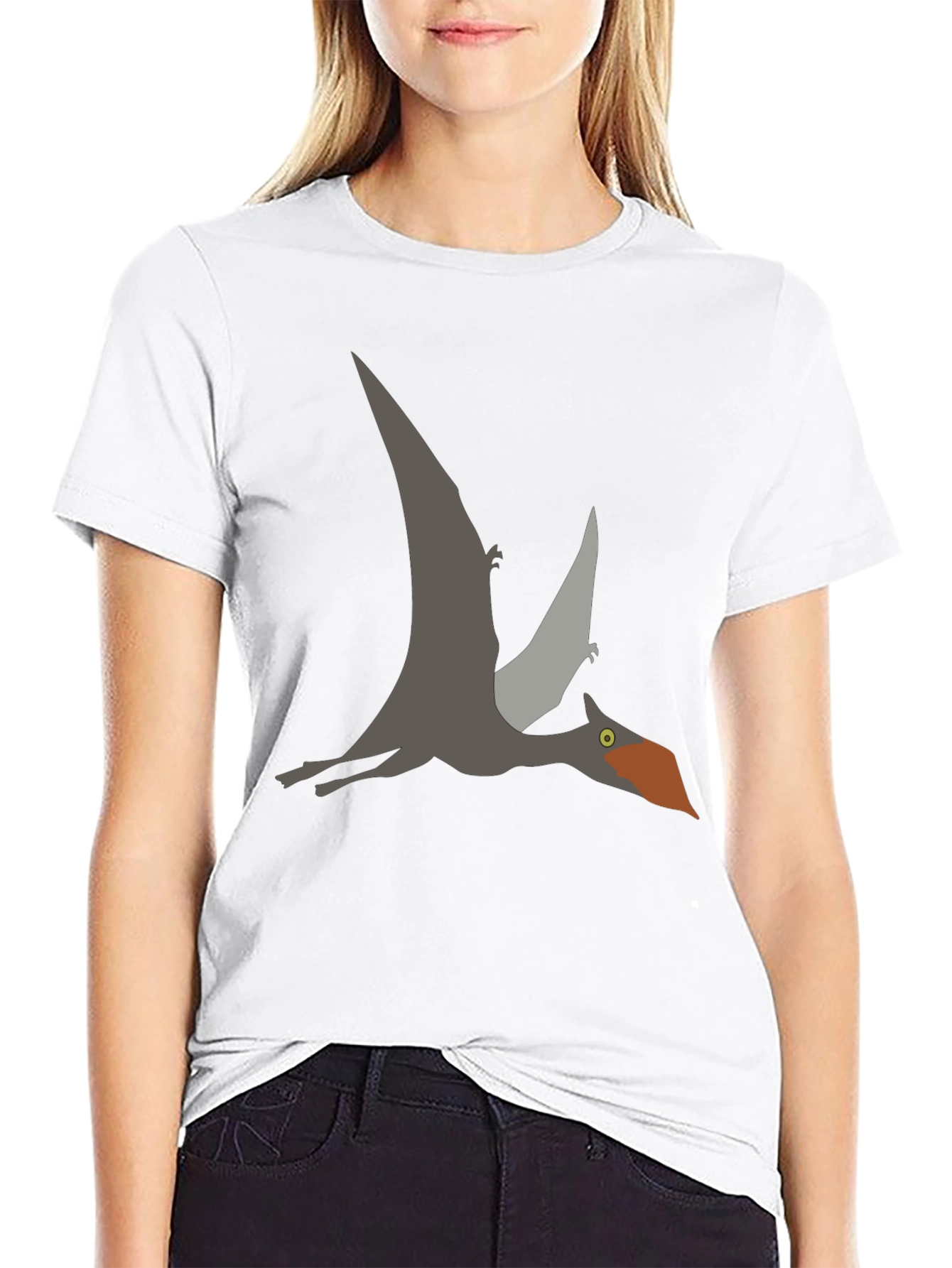 Pterodactyl Graphic Tee - Black Dinosaur Shirt