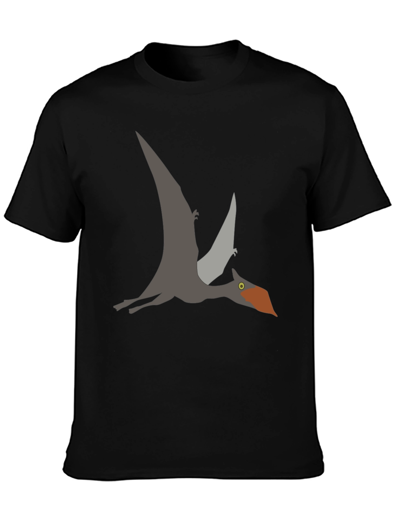 Pterodactyl Graphic Tee - Black Dinosaur Shirt
