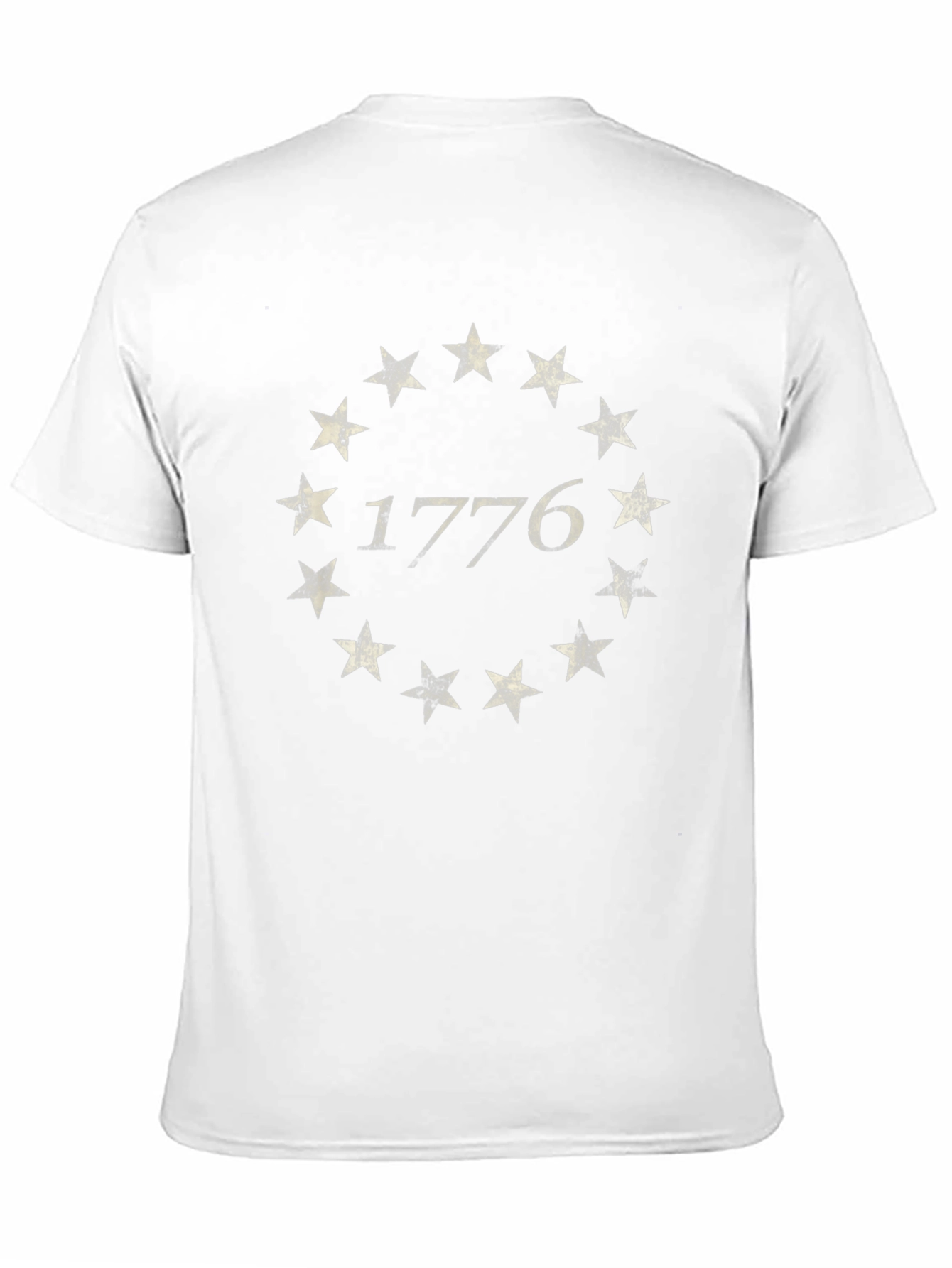 1776 Star Circle Graphic Black T-Shirt