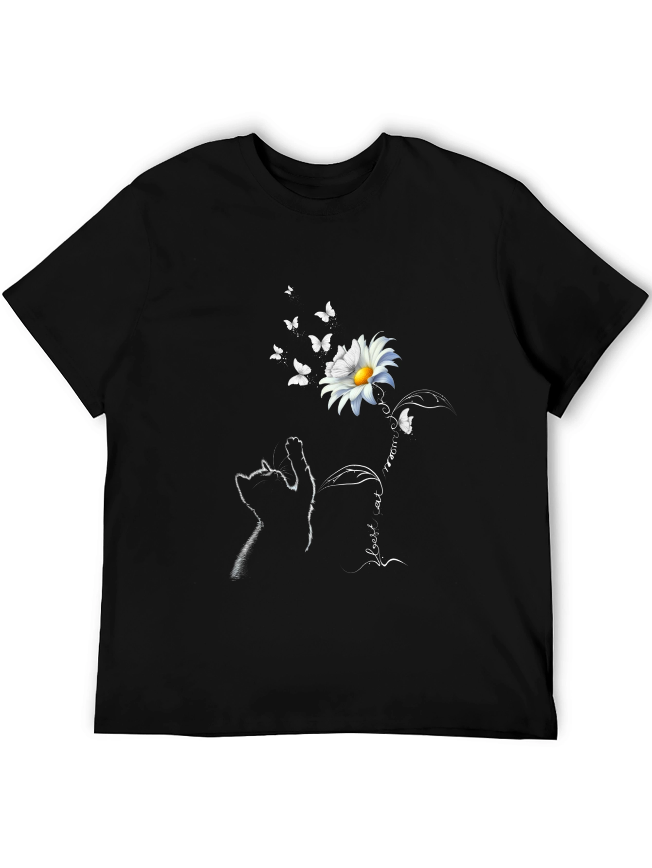 Cat and Daisy Graphic T-Shirt
