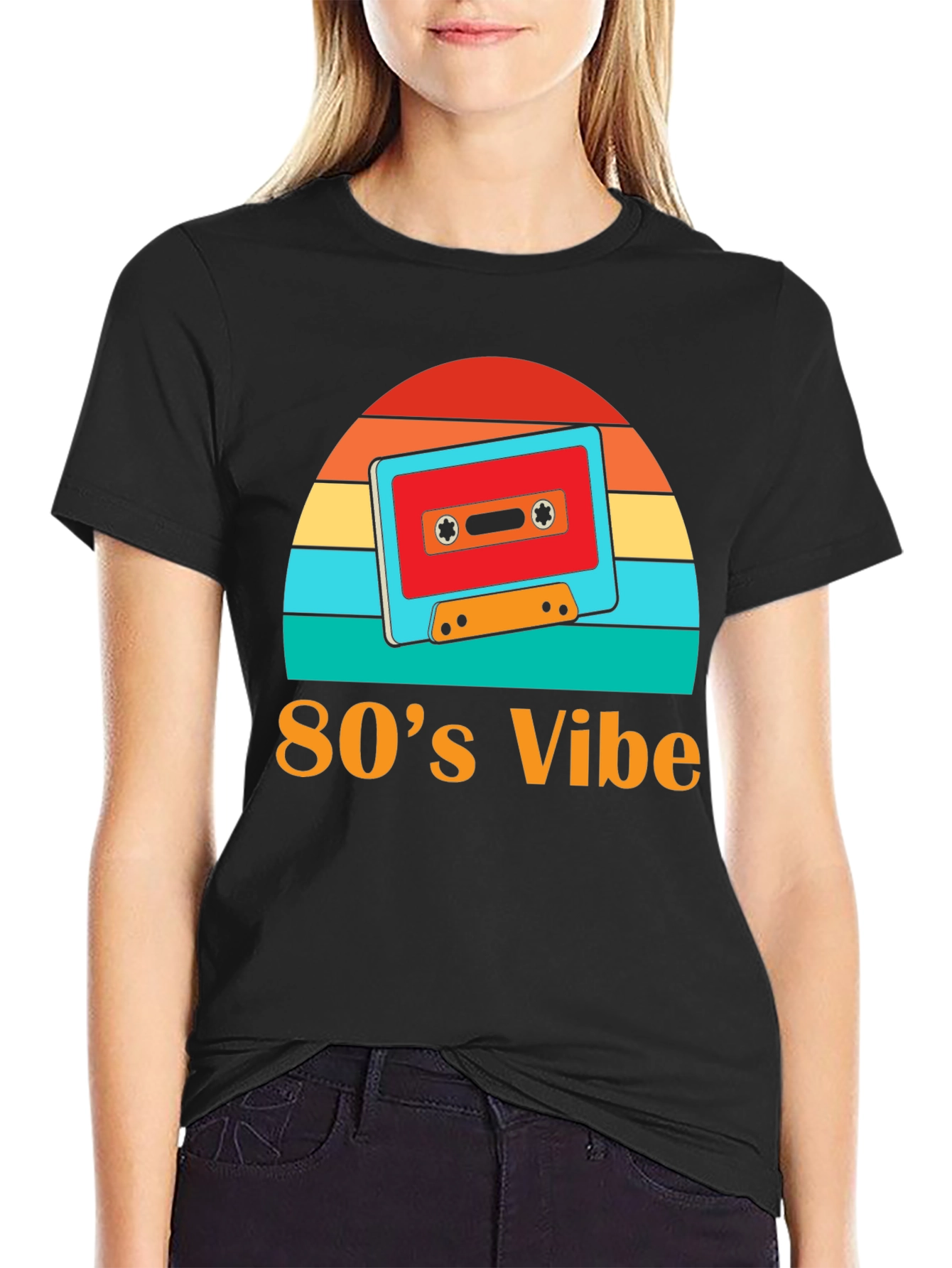 Retro 80s Vibe Cassette Tape Graphic Tee