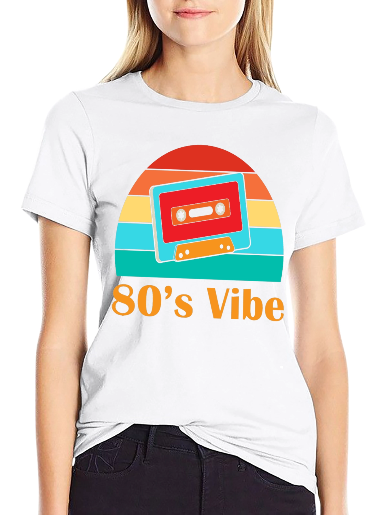 Retro 80s Vibe Cassette Tape Graphic Tee