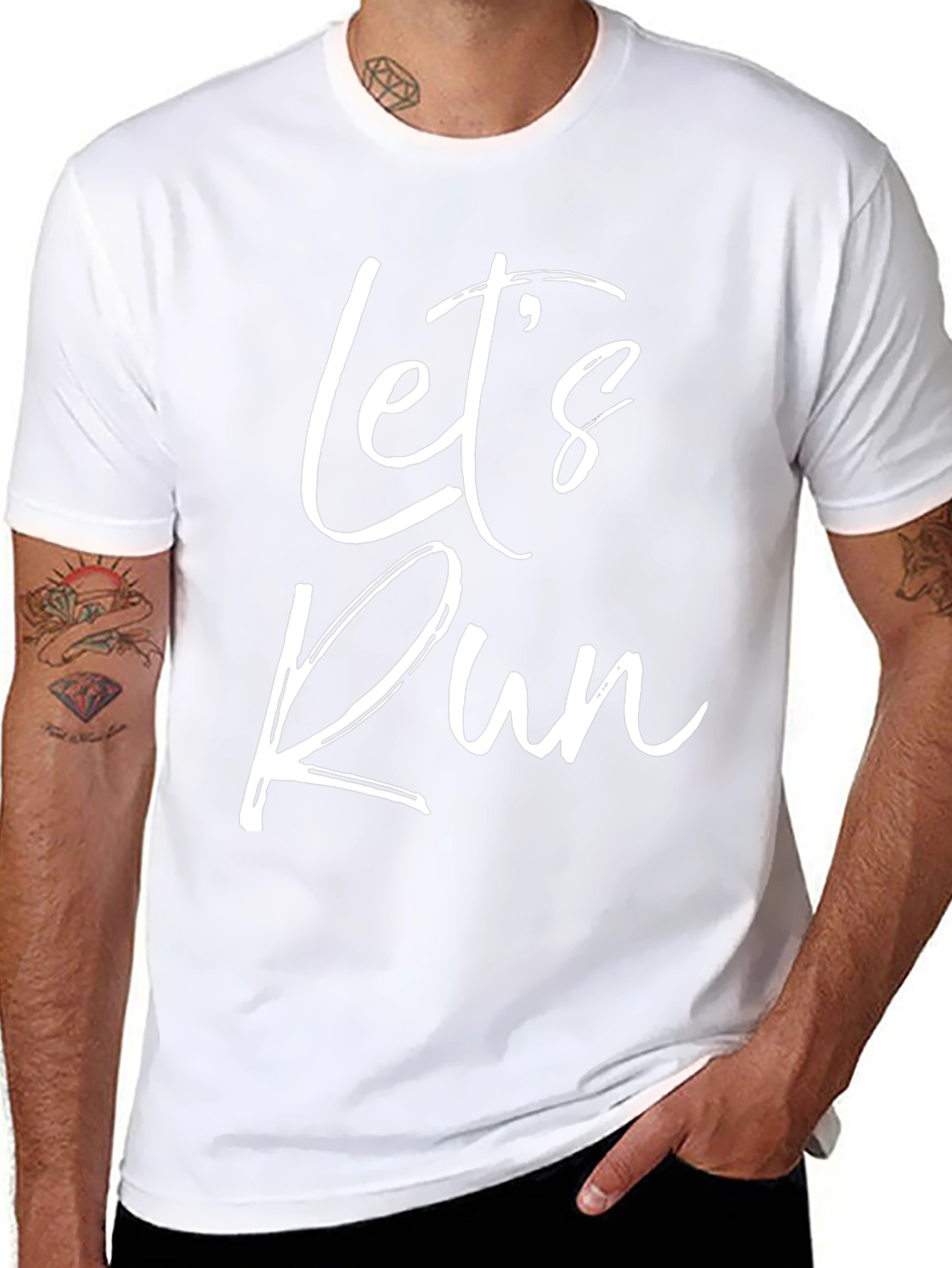 Lets Run Graphic T-Shirt - Stylish Fitness Apparel