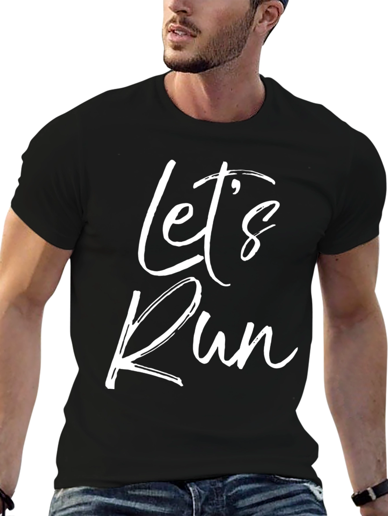 Lets Run Graphic T-Shirt - Stylish Fitness Apparel