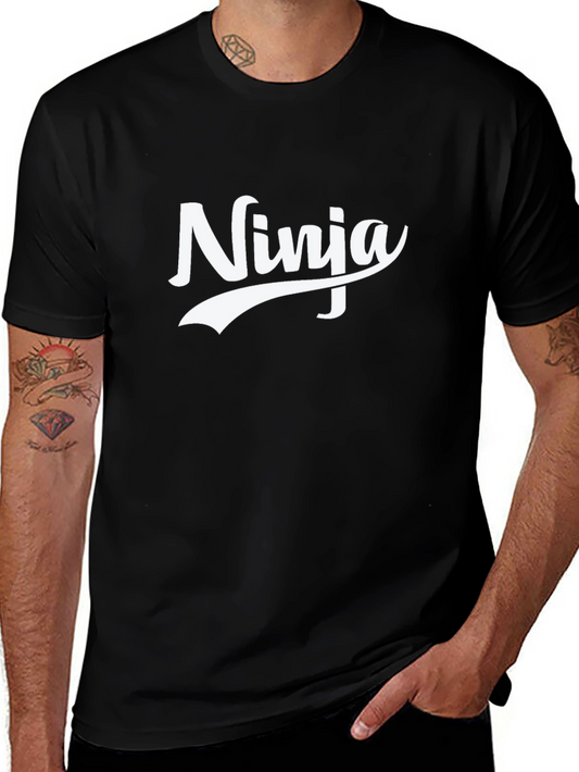 Ninja Graphic Tee - Black Cotton Blend