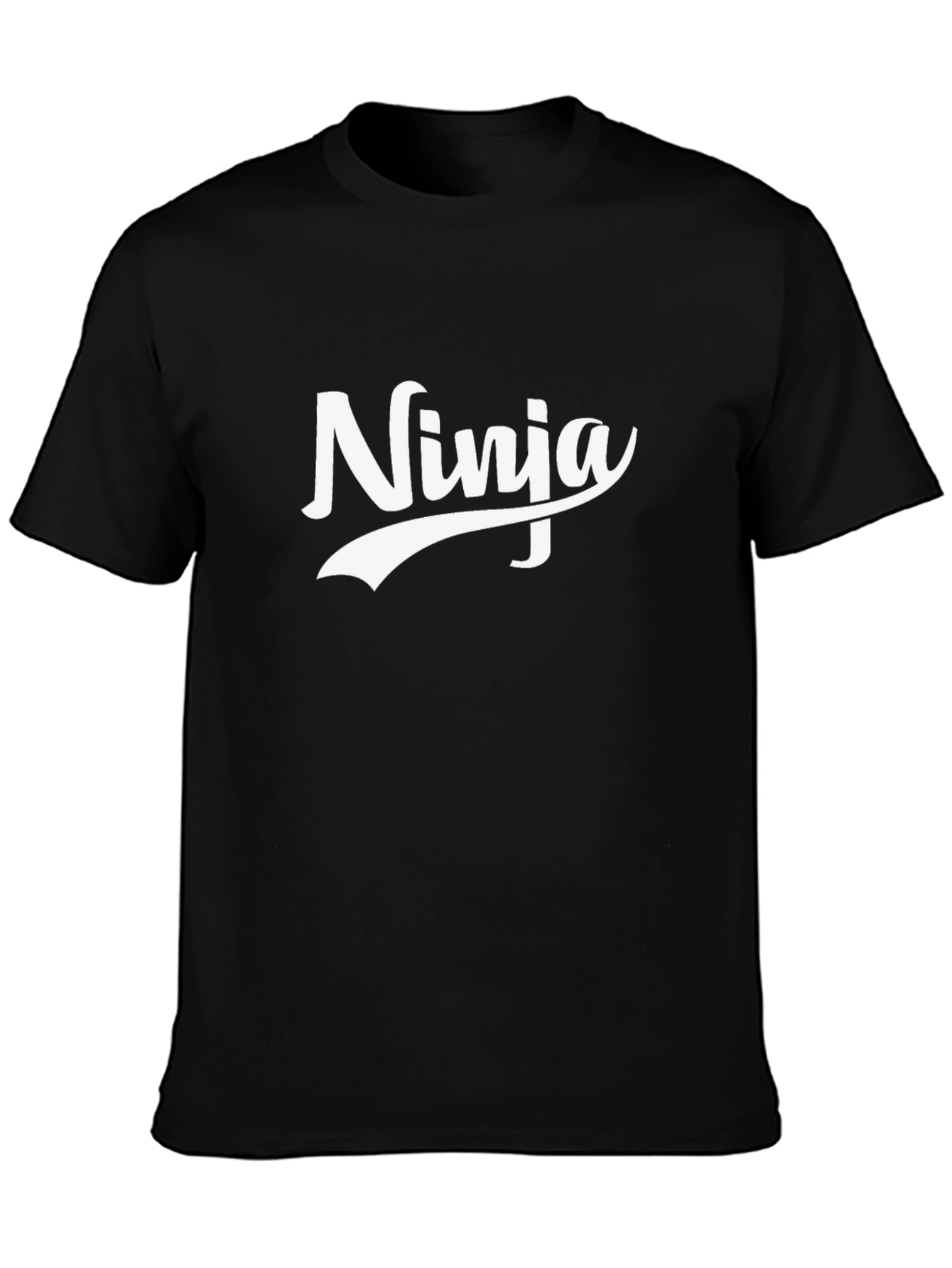 Ninja Graphic Tee - Black Cotton Blend