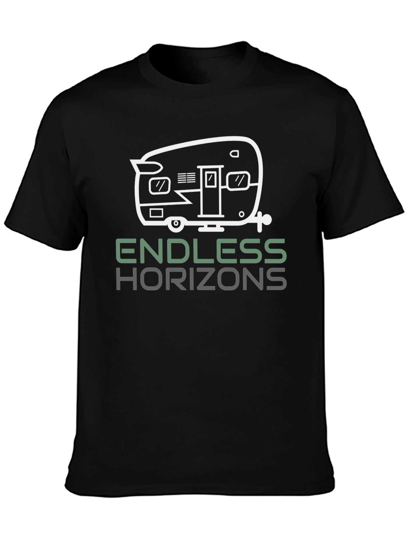 Endless Horizons Camper Graphic T-Shirt - Black
