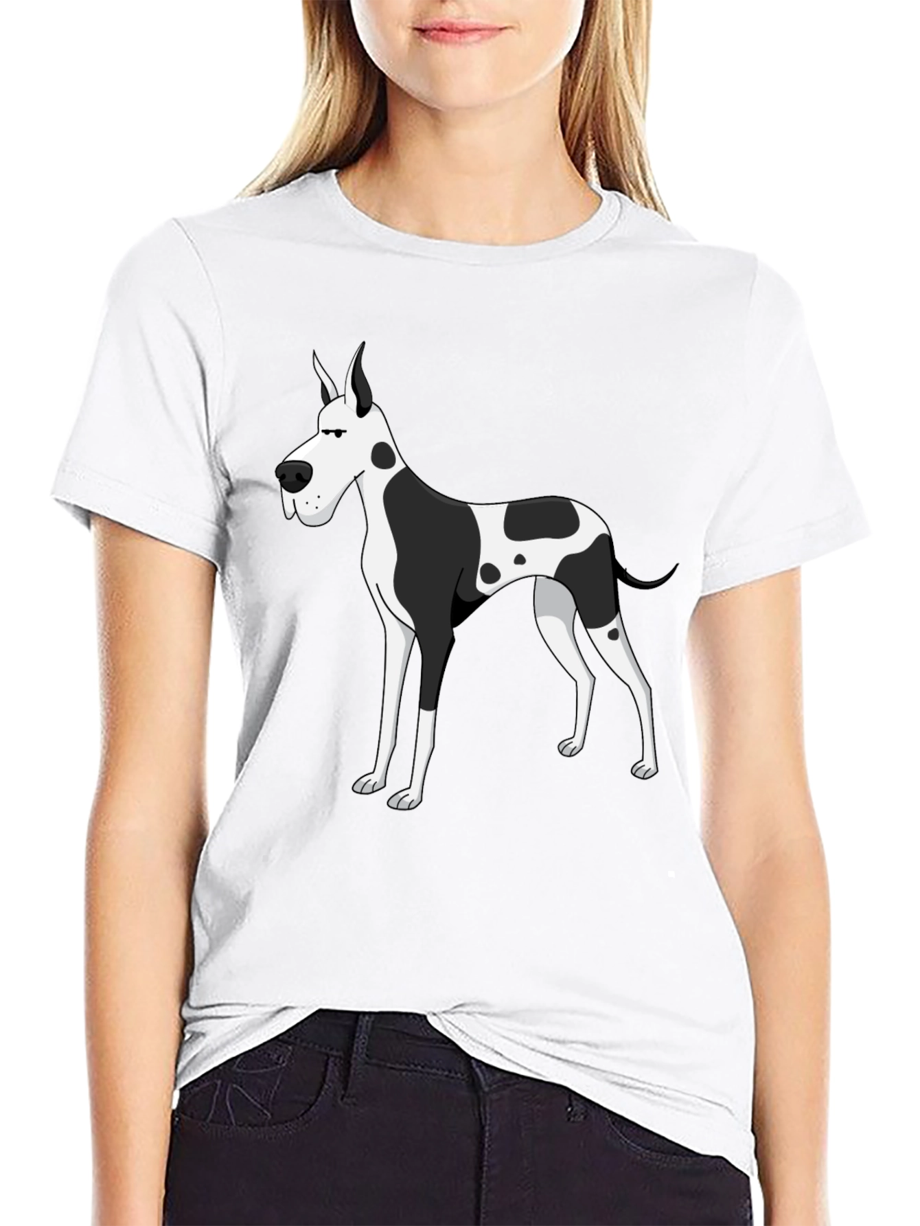 Great Dane Dog Black Graphic Tee
