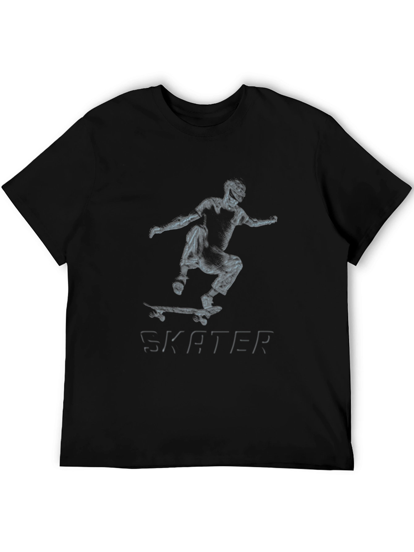 Skater Graphic Black Tee - Cool Casual Style