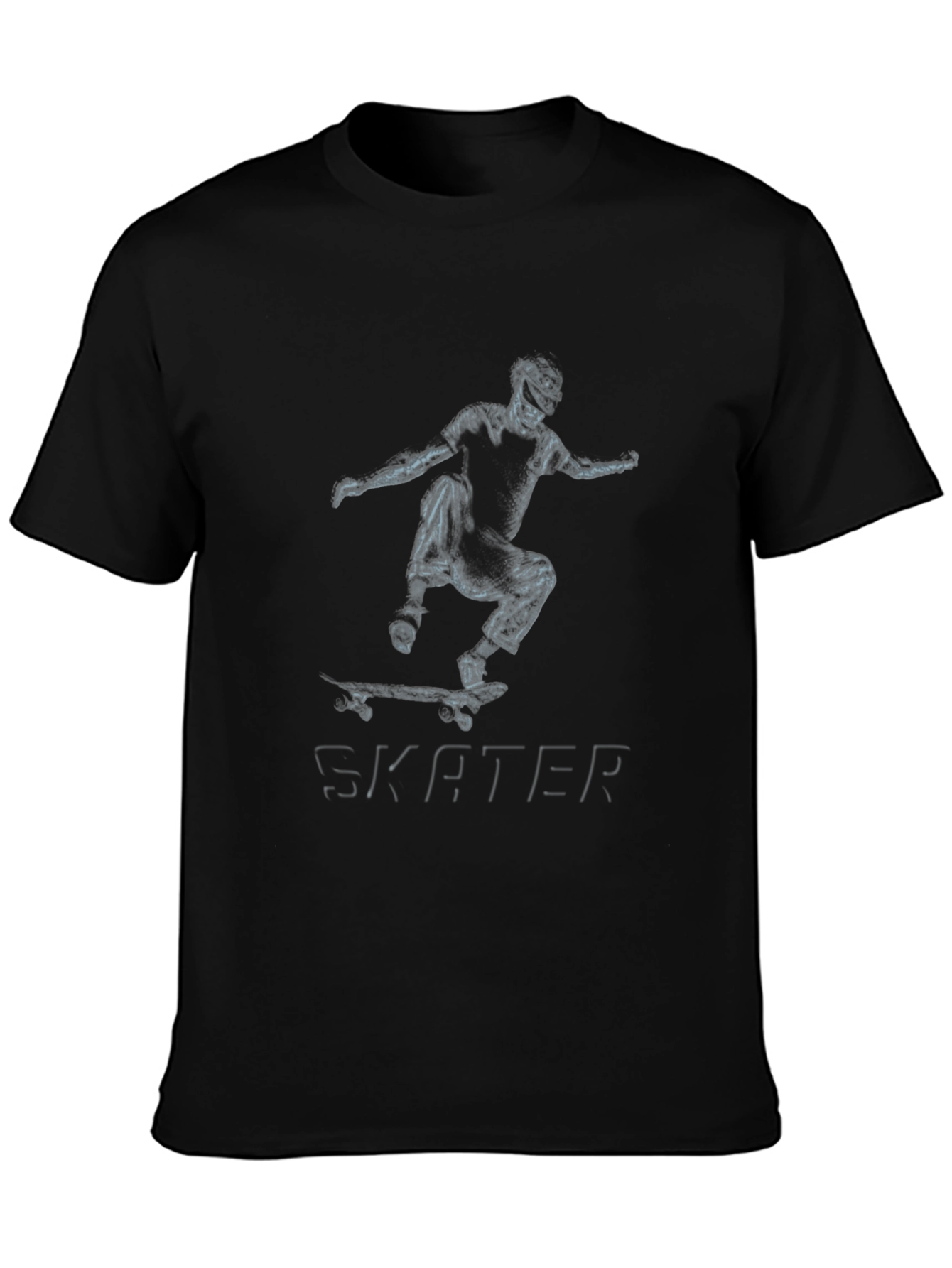 Skater Graphic Black Tee - Cool Casual Style