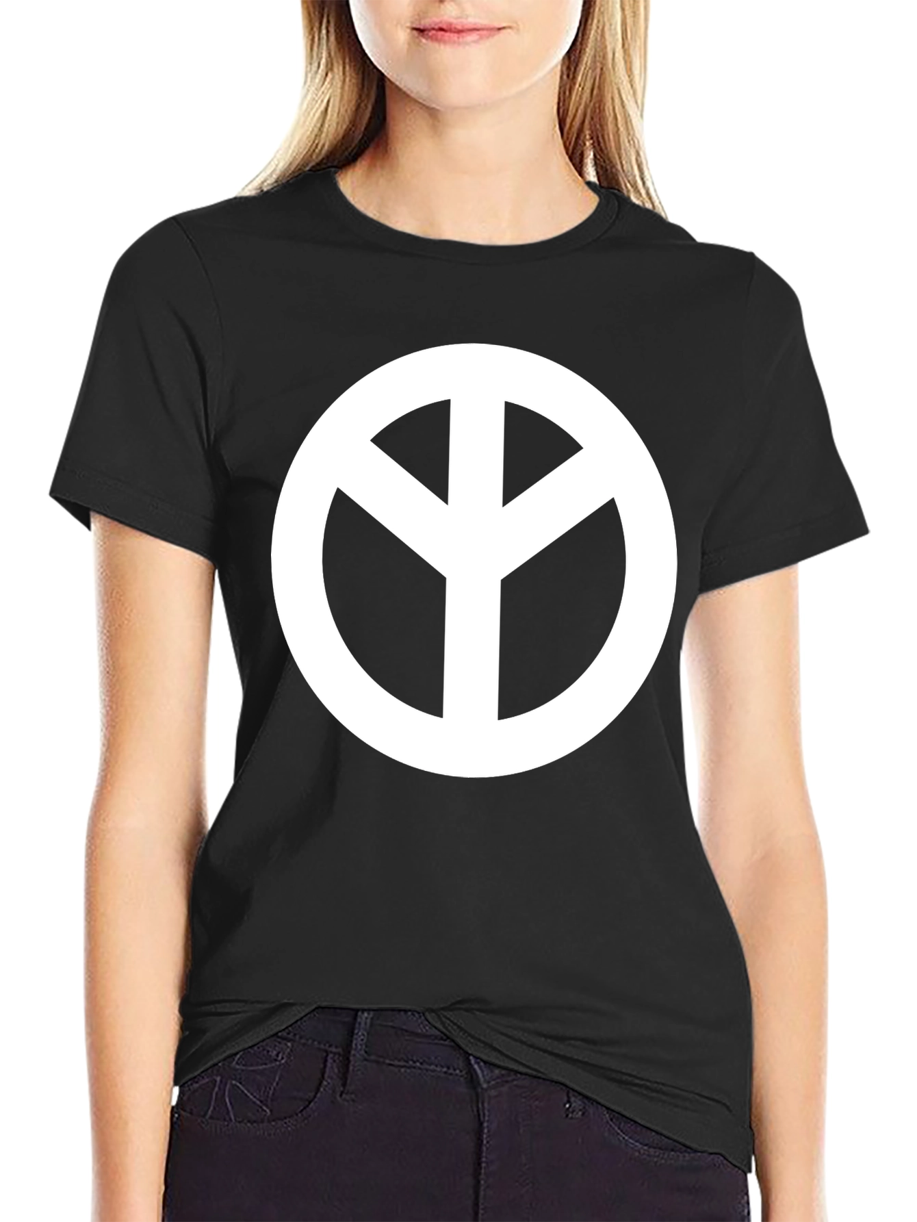 Peace Symbol Black T-Shirt