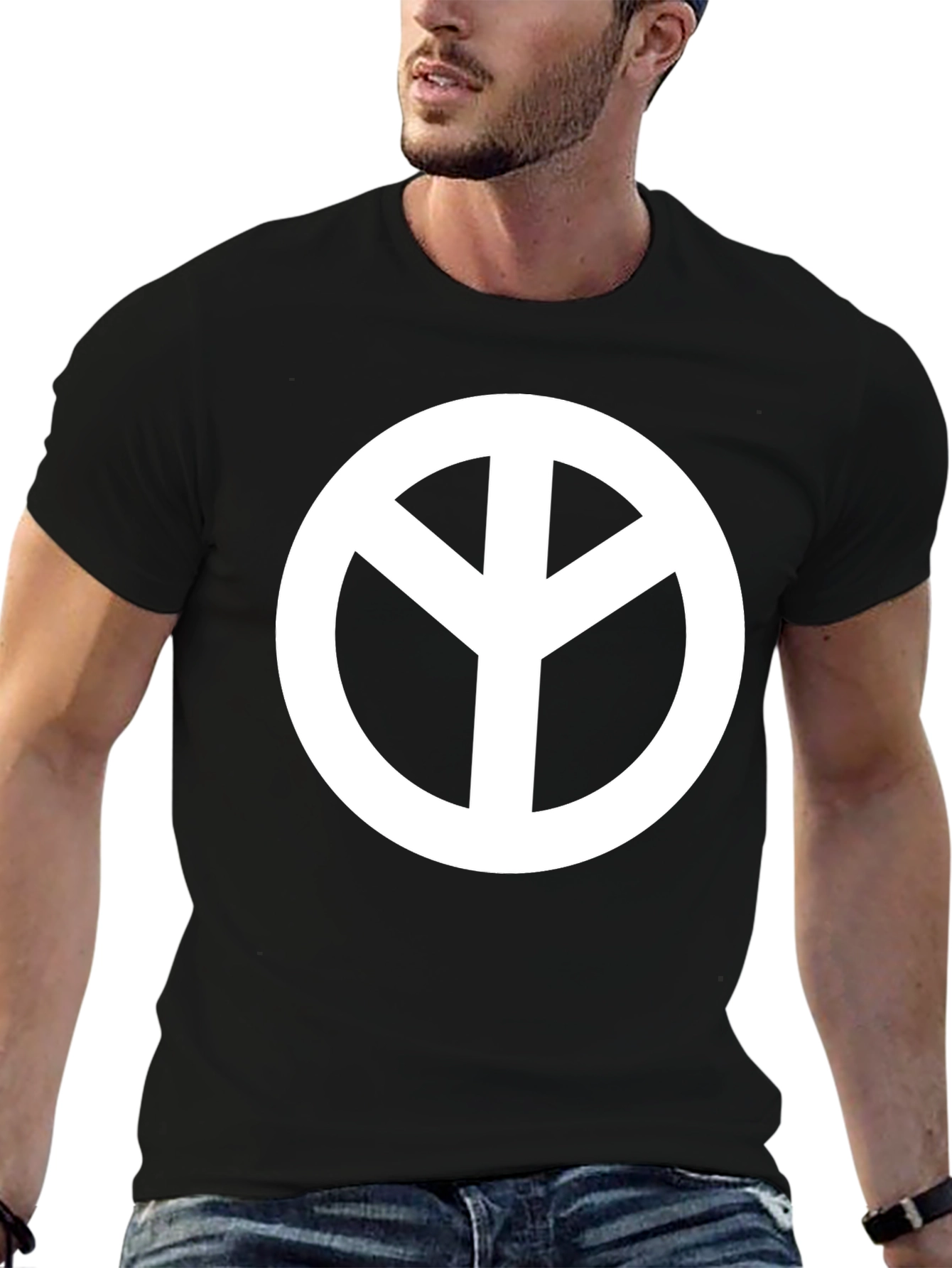 Peace Symbol Black T-Shirt