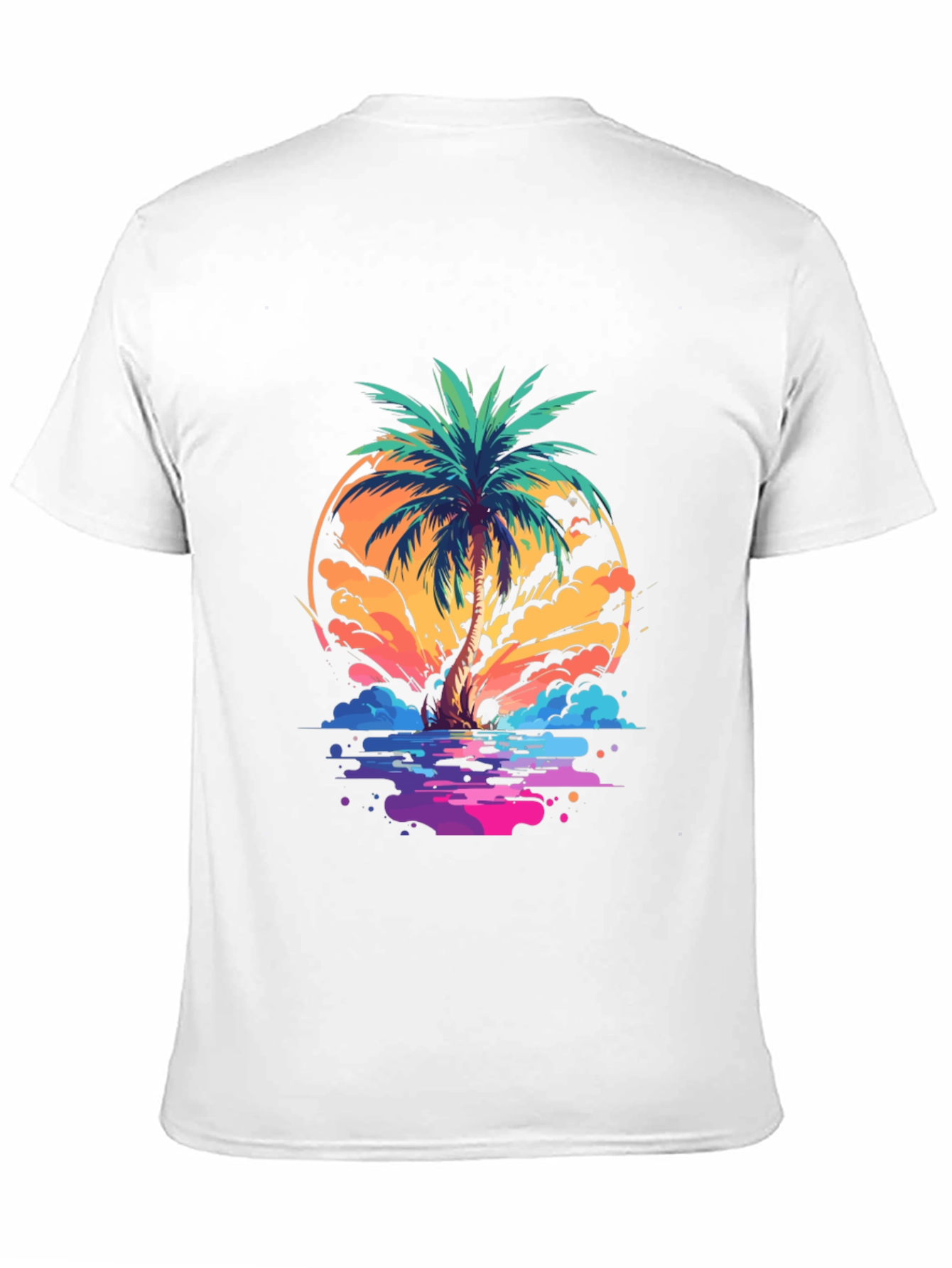 Retro Palm Tree T-Shirt - Summer Vibes