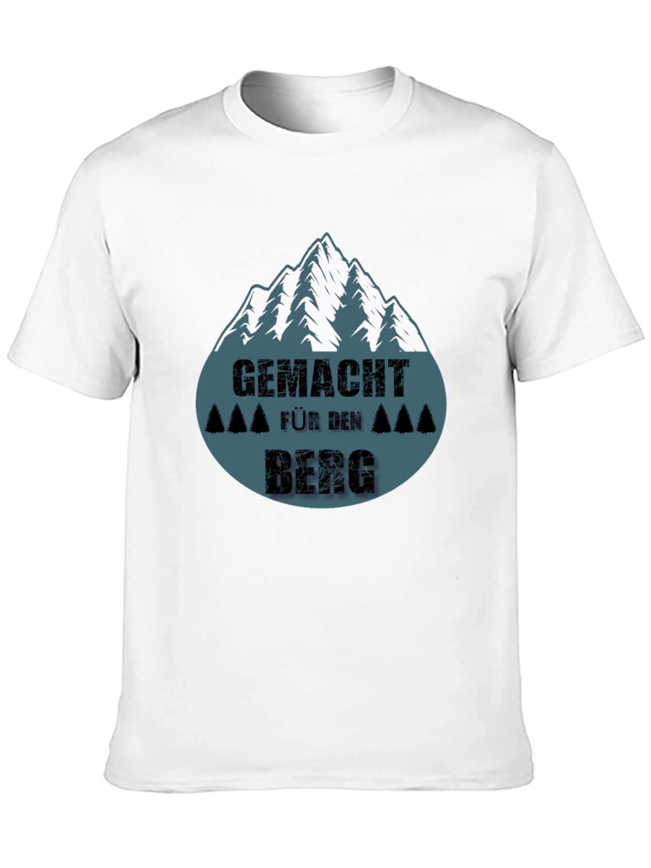 Gemacht Fur Den Berg Black T-Shirt Mountain Design
