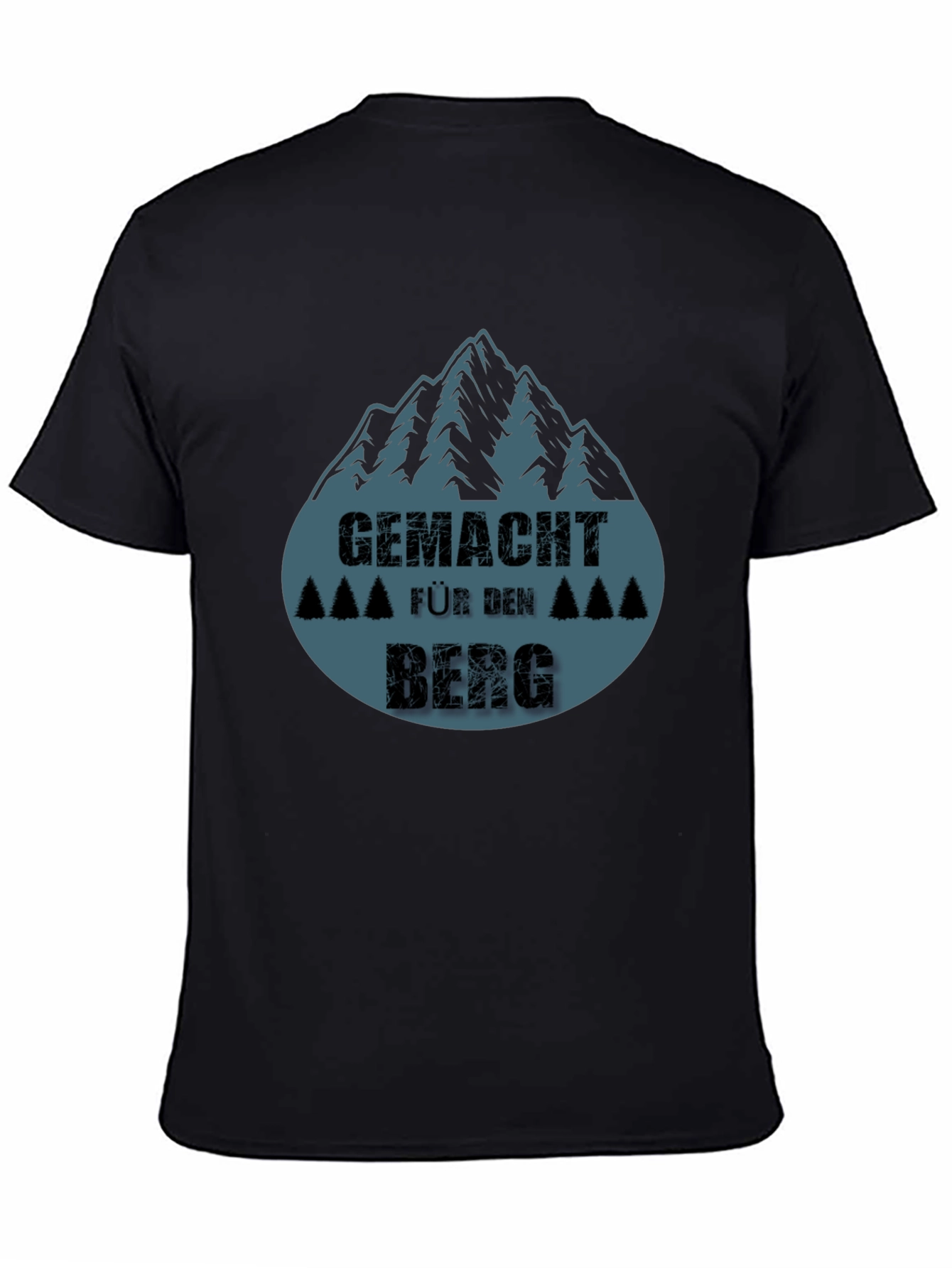 Gemacht Fur Den Berg Black T-Shirt Mountain Design