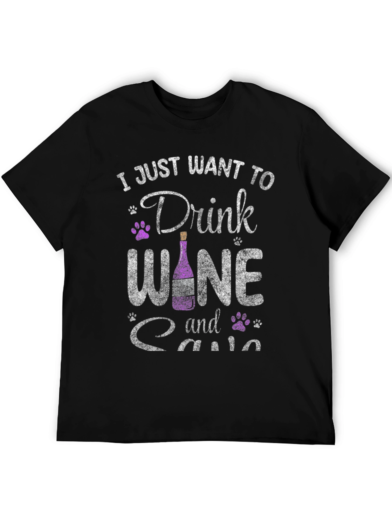 Wine & Cats Graphic Tee