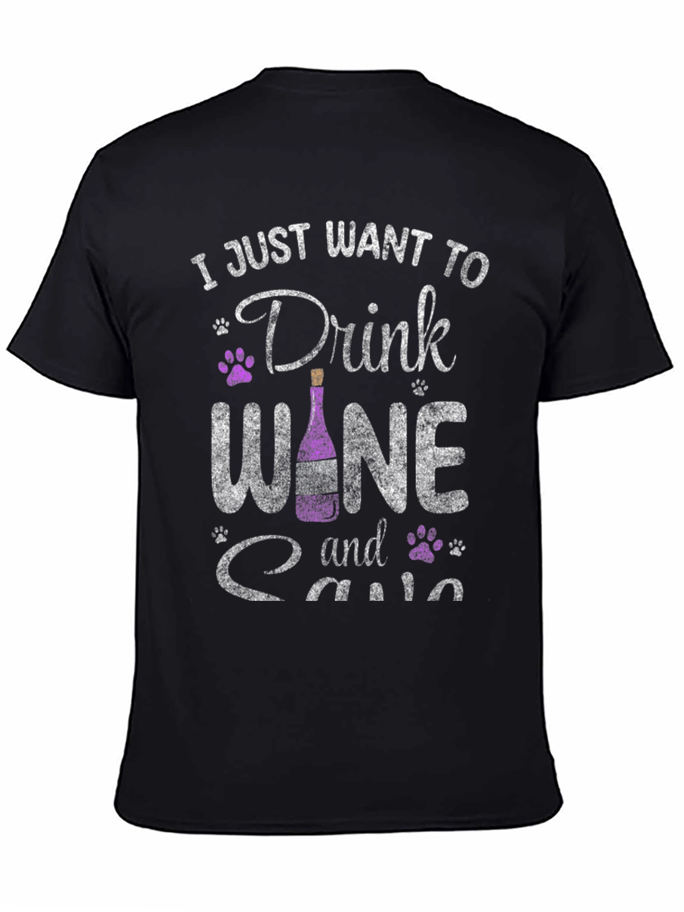 Wine & Cats Graphic Tee