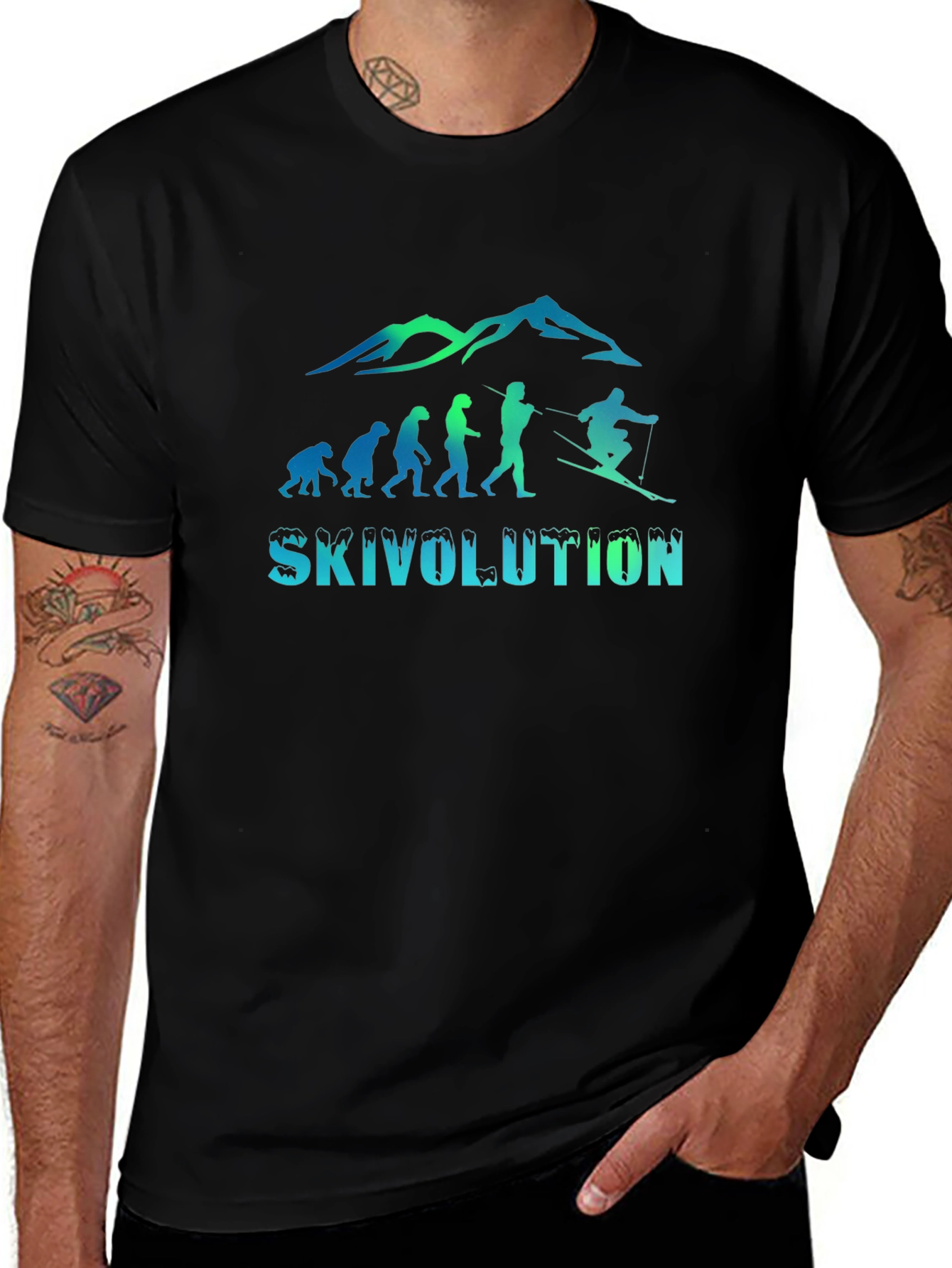 Skivolution Evolution Black T-Shirt