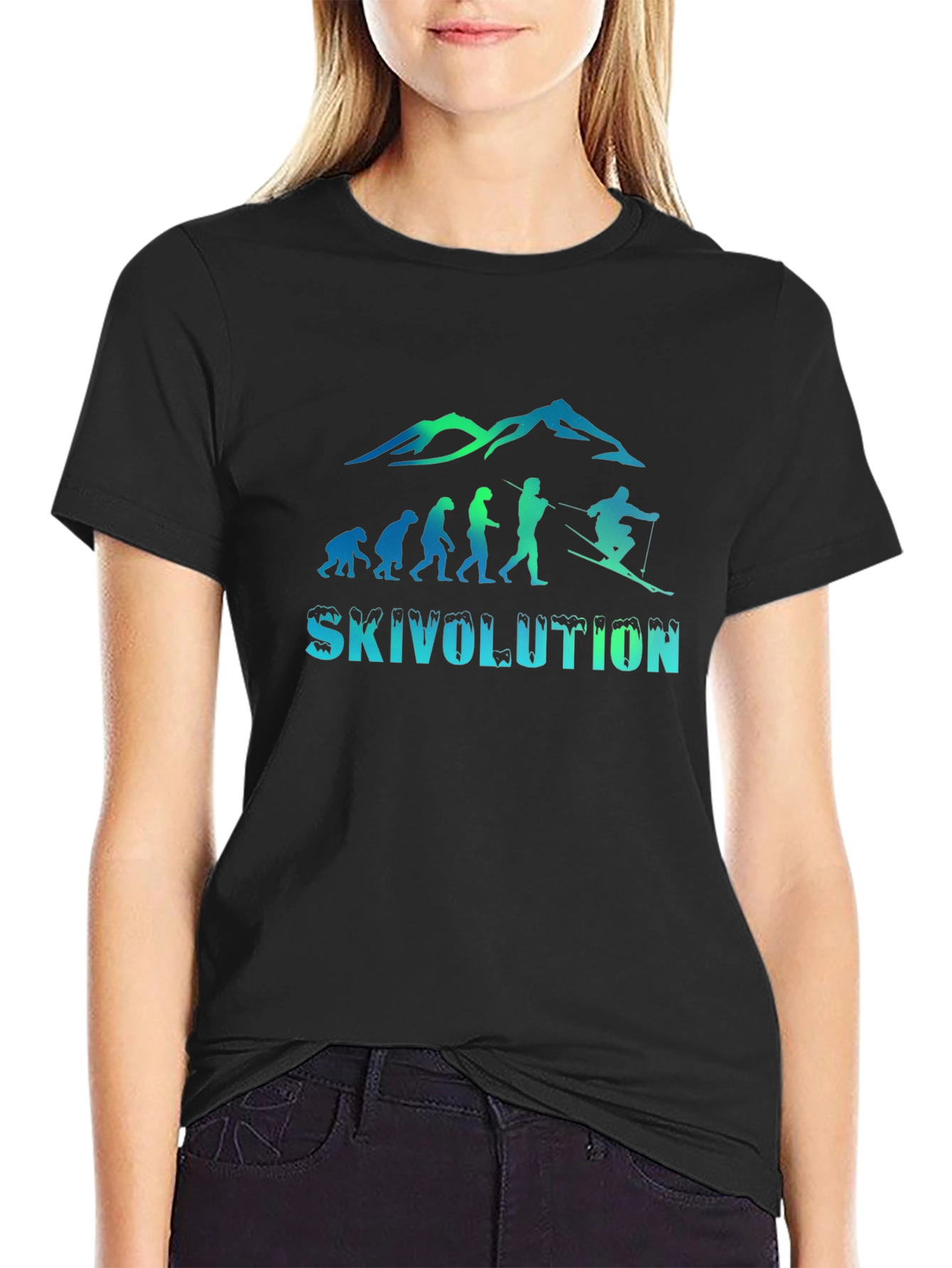 Skivolution Evolution Black T-Shirt