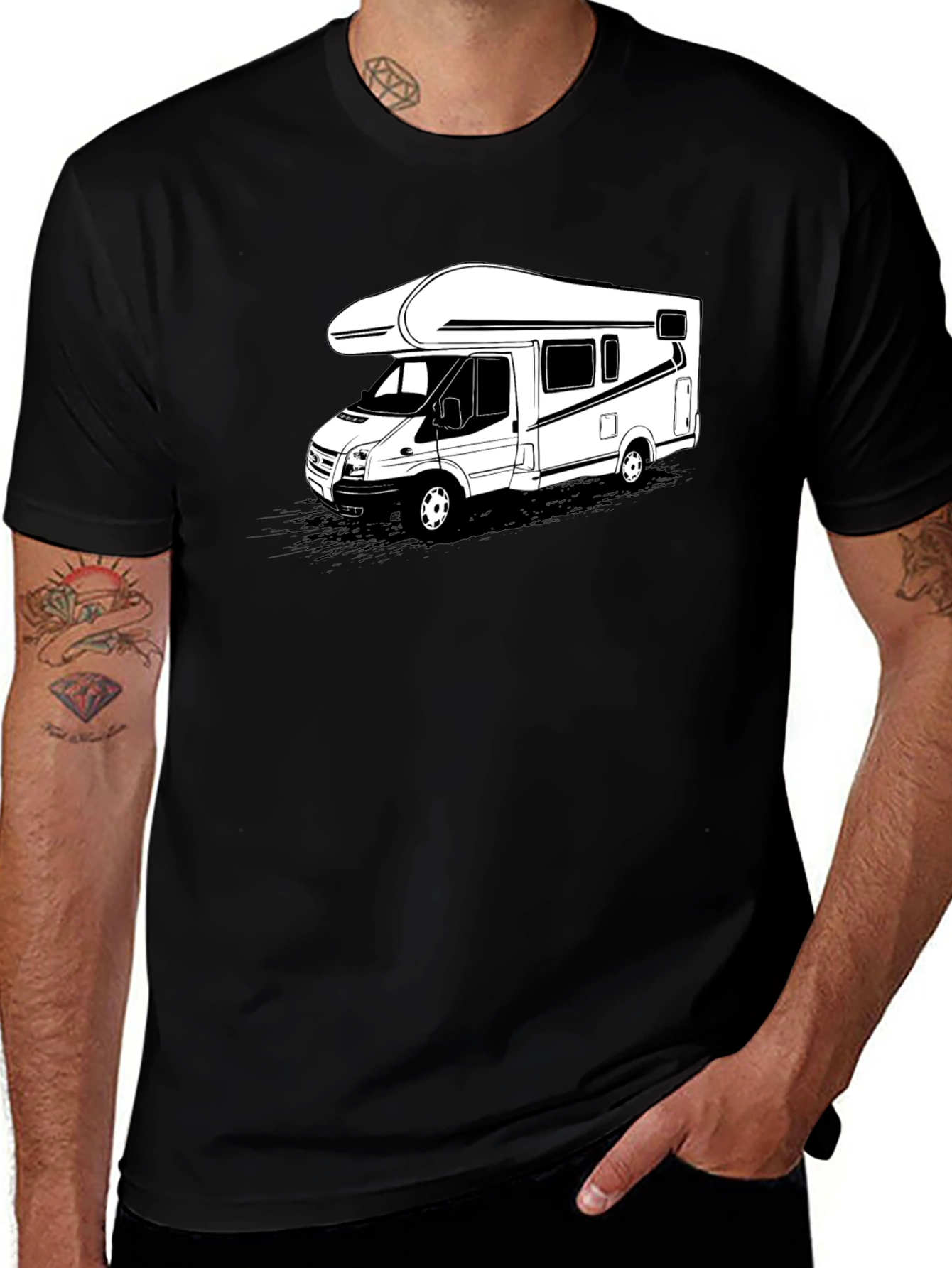 Camper Van Graphic Tee - Black T-Shirt