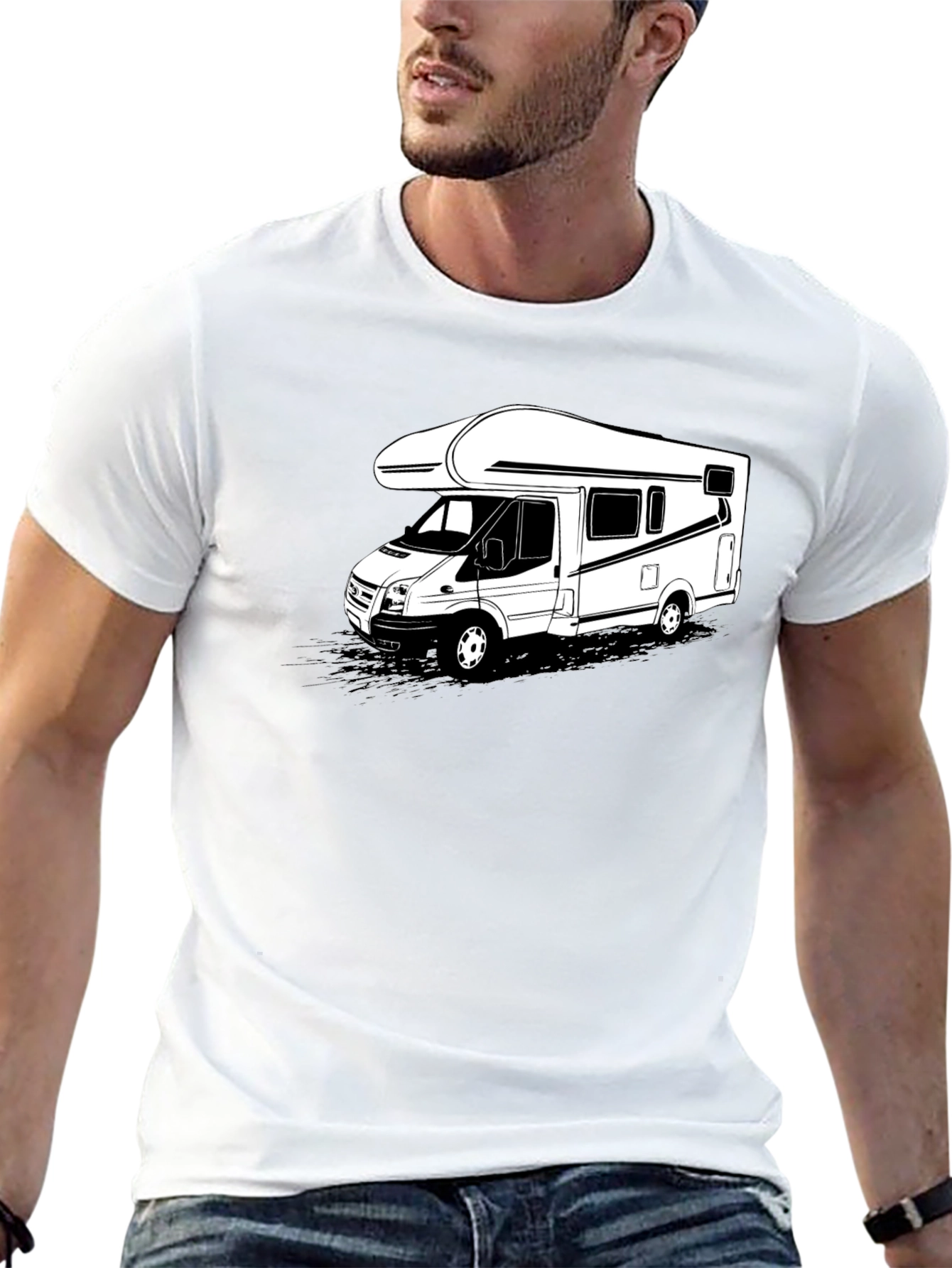 Camper Van Graphic Tee - Black T-Shirt