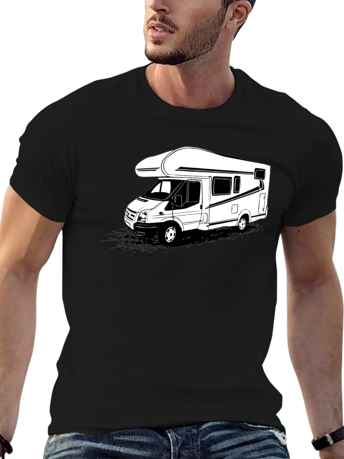 Camper Van Graphic Tee - Black T-Shirt