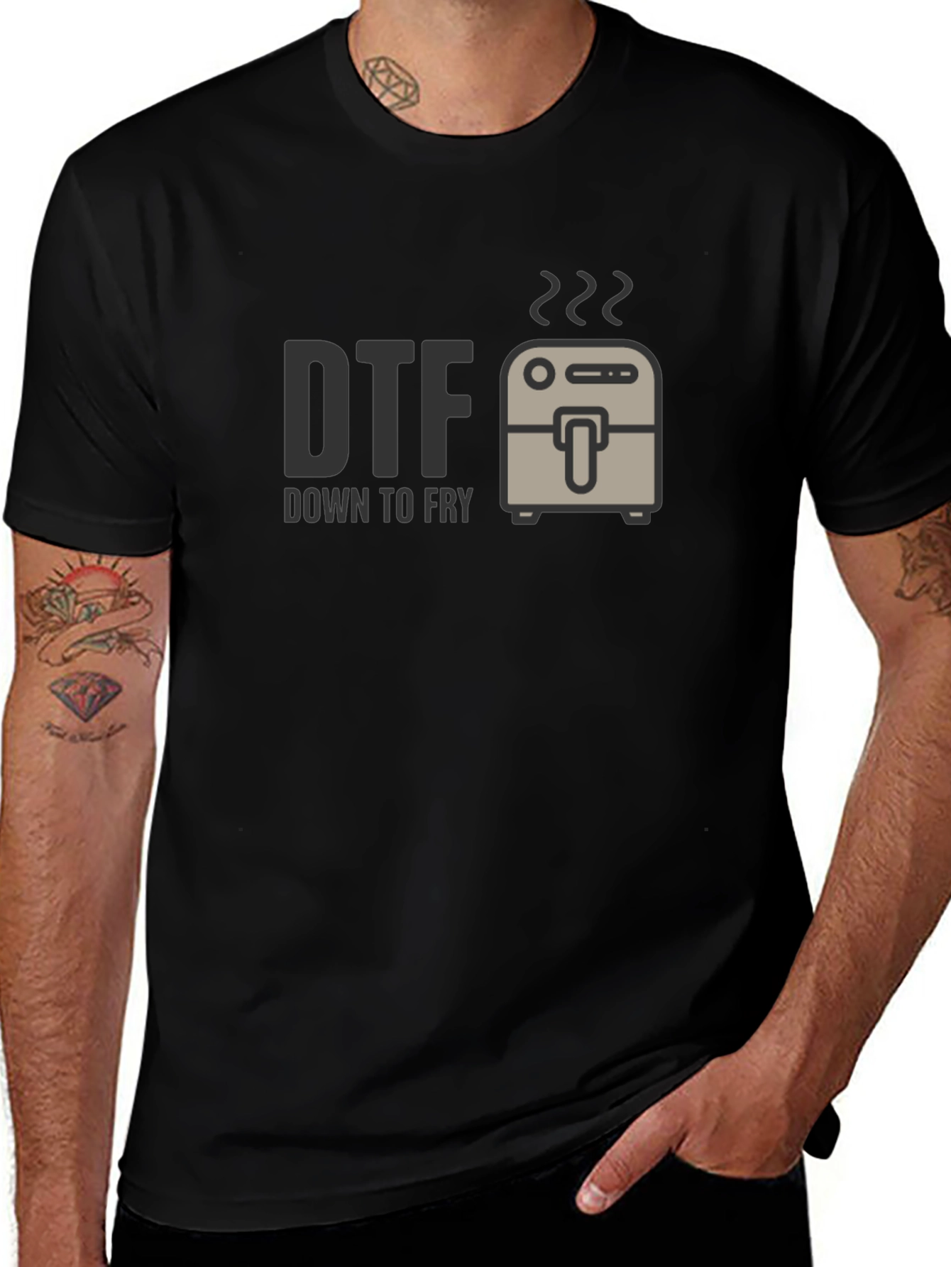 Down to Fry T-Shirt - DTF Funny Foodie Tee