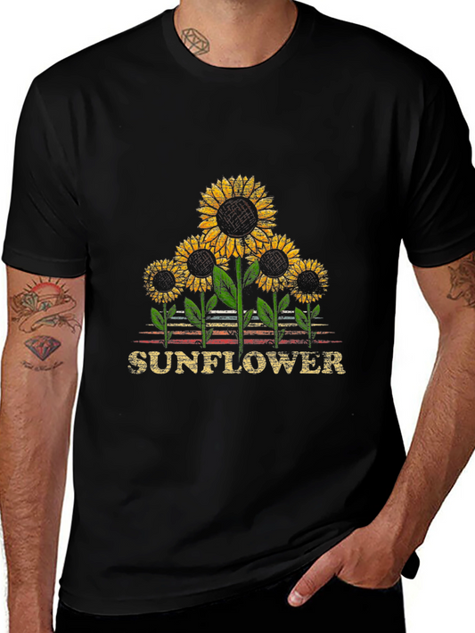 Sunflower Graphic T-Shirt - Vintage Style