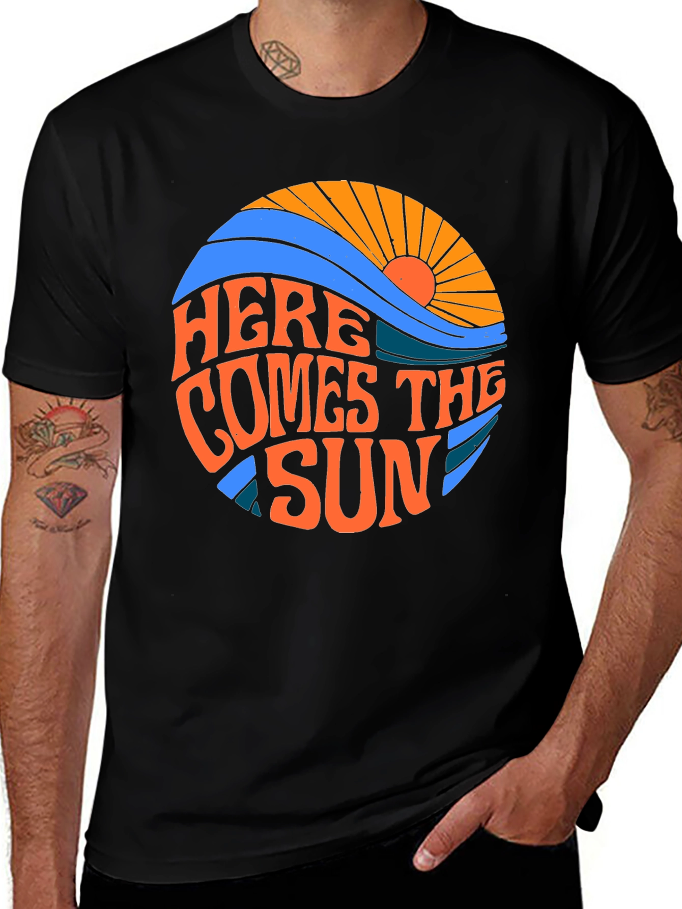 Retro Here Comes The Sun Graphic Tee