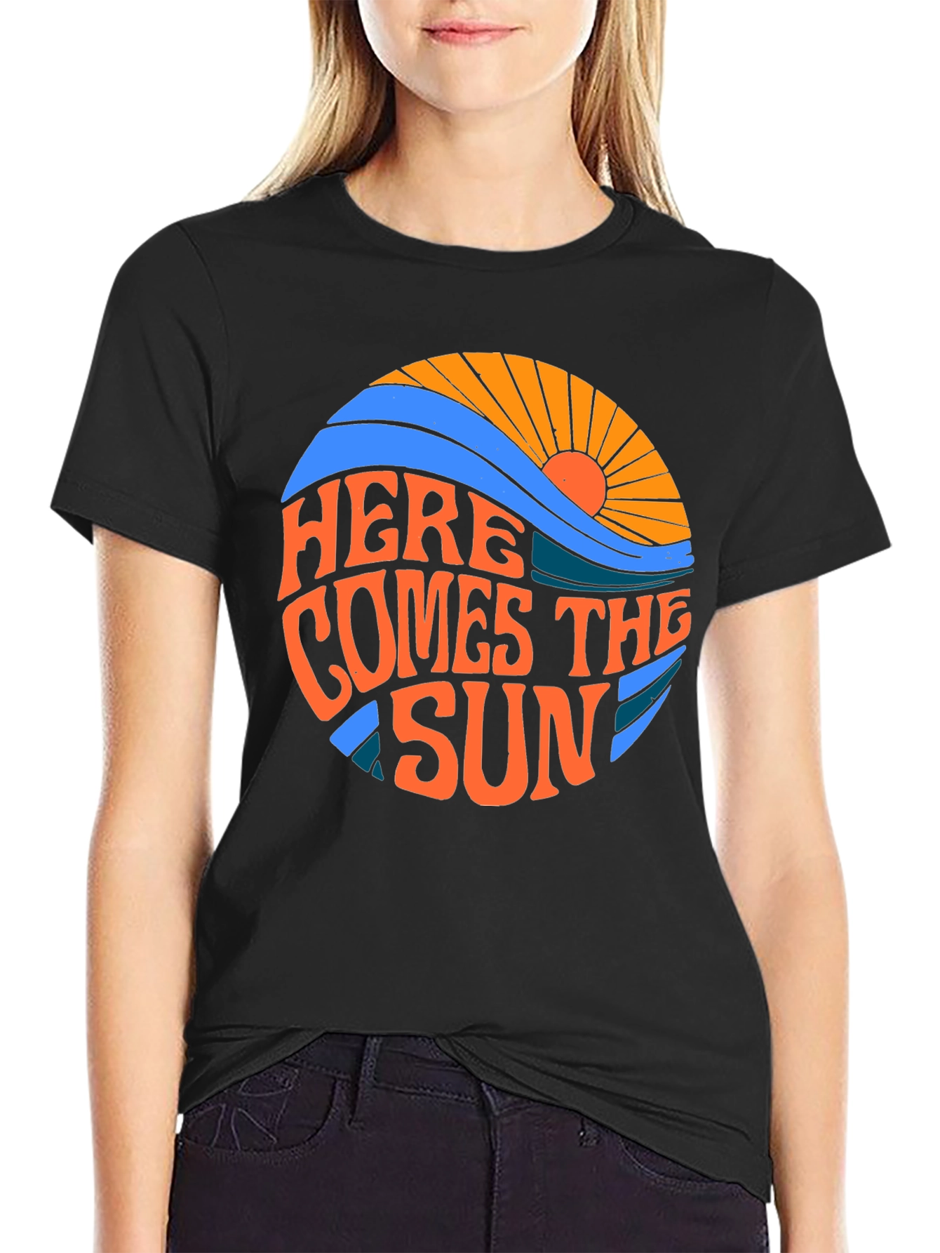 Retro Here Comes The Sun Graphic Tee
